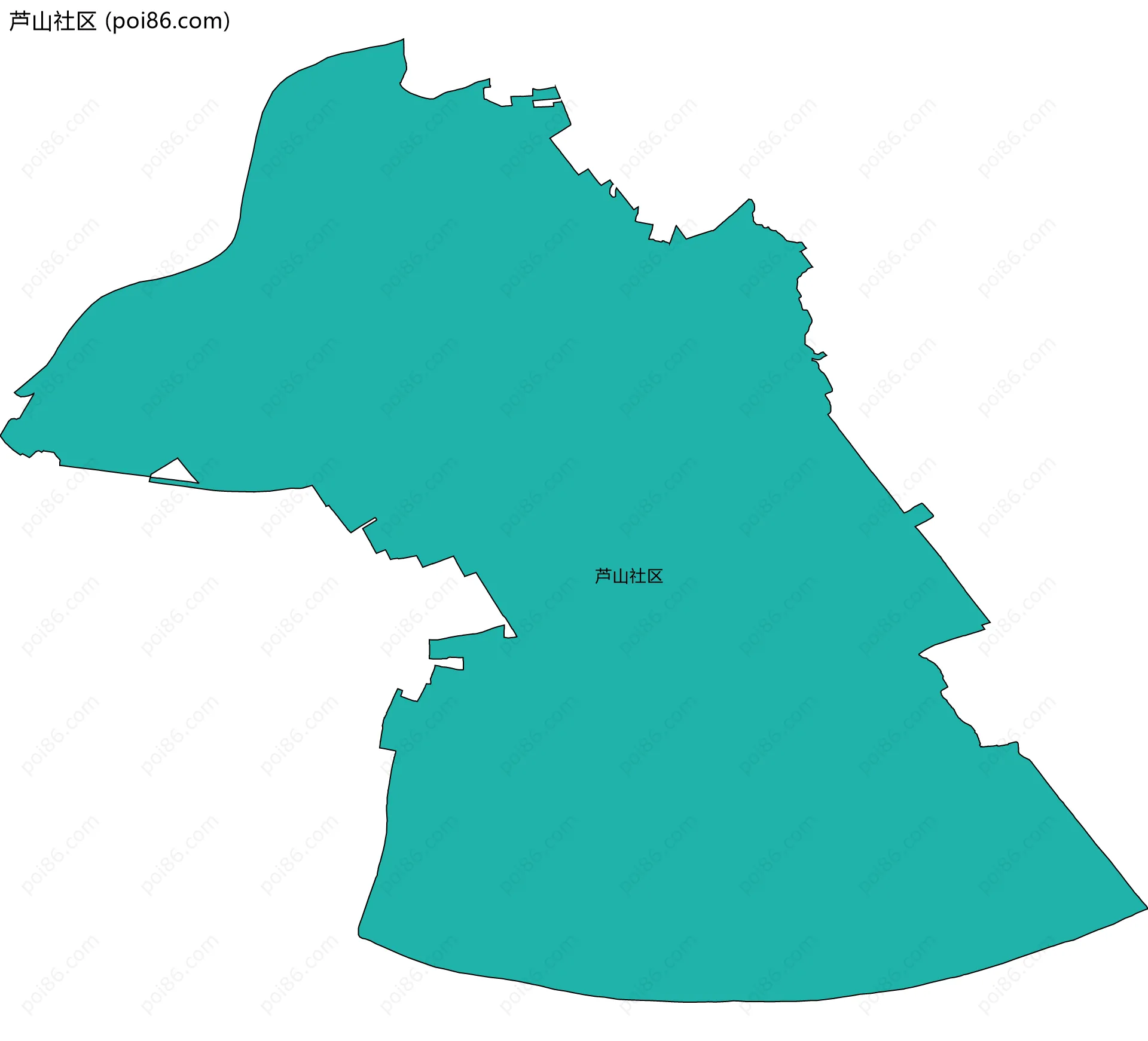 芦山社区边界地图