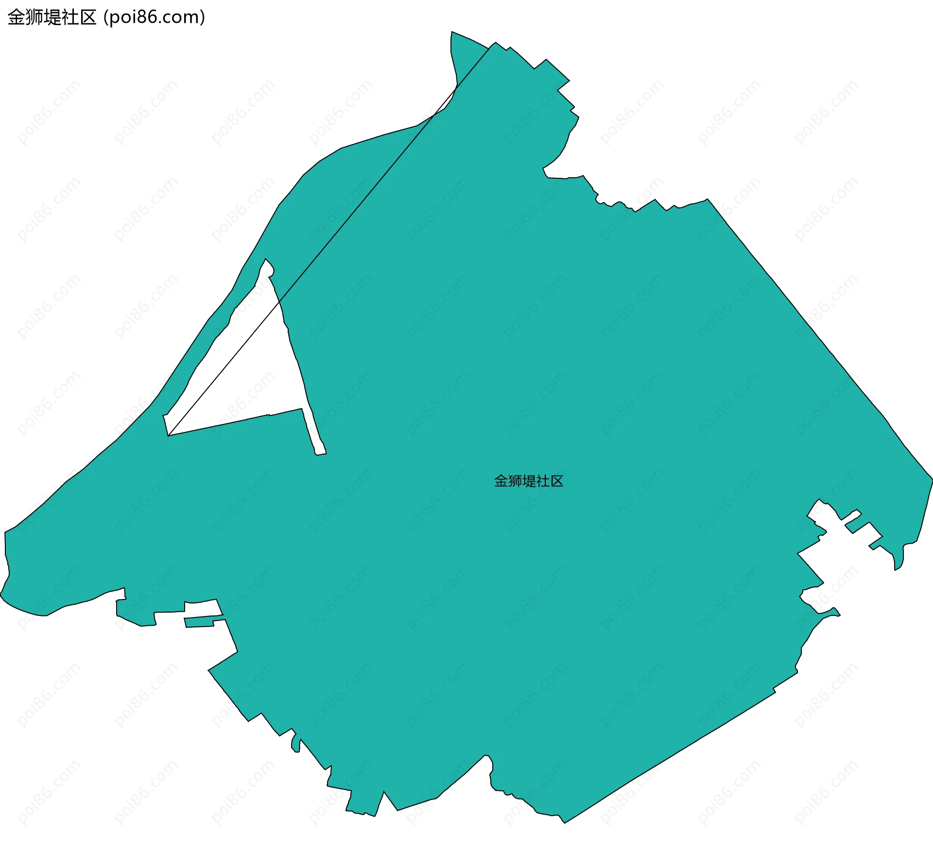 金狮堤社区边界地图