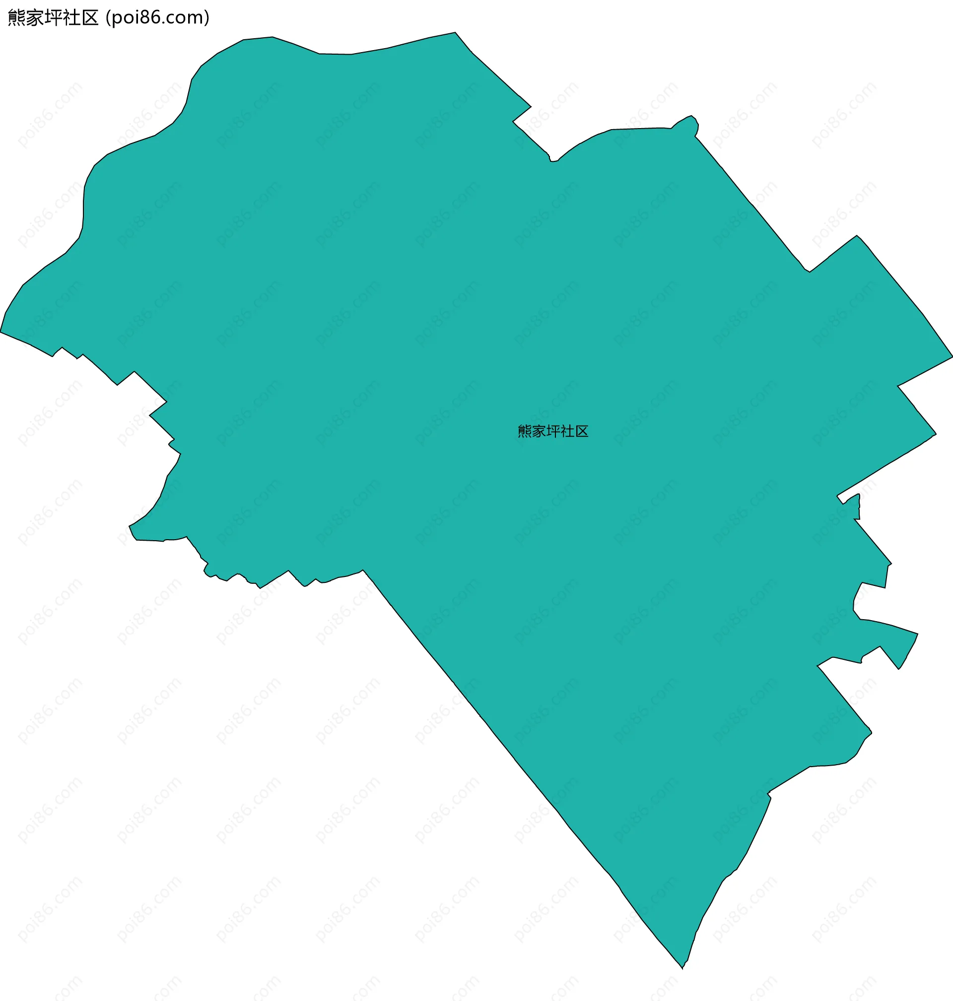 熊家坪社区边界地图