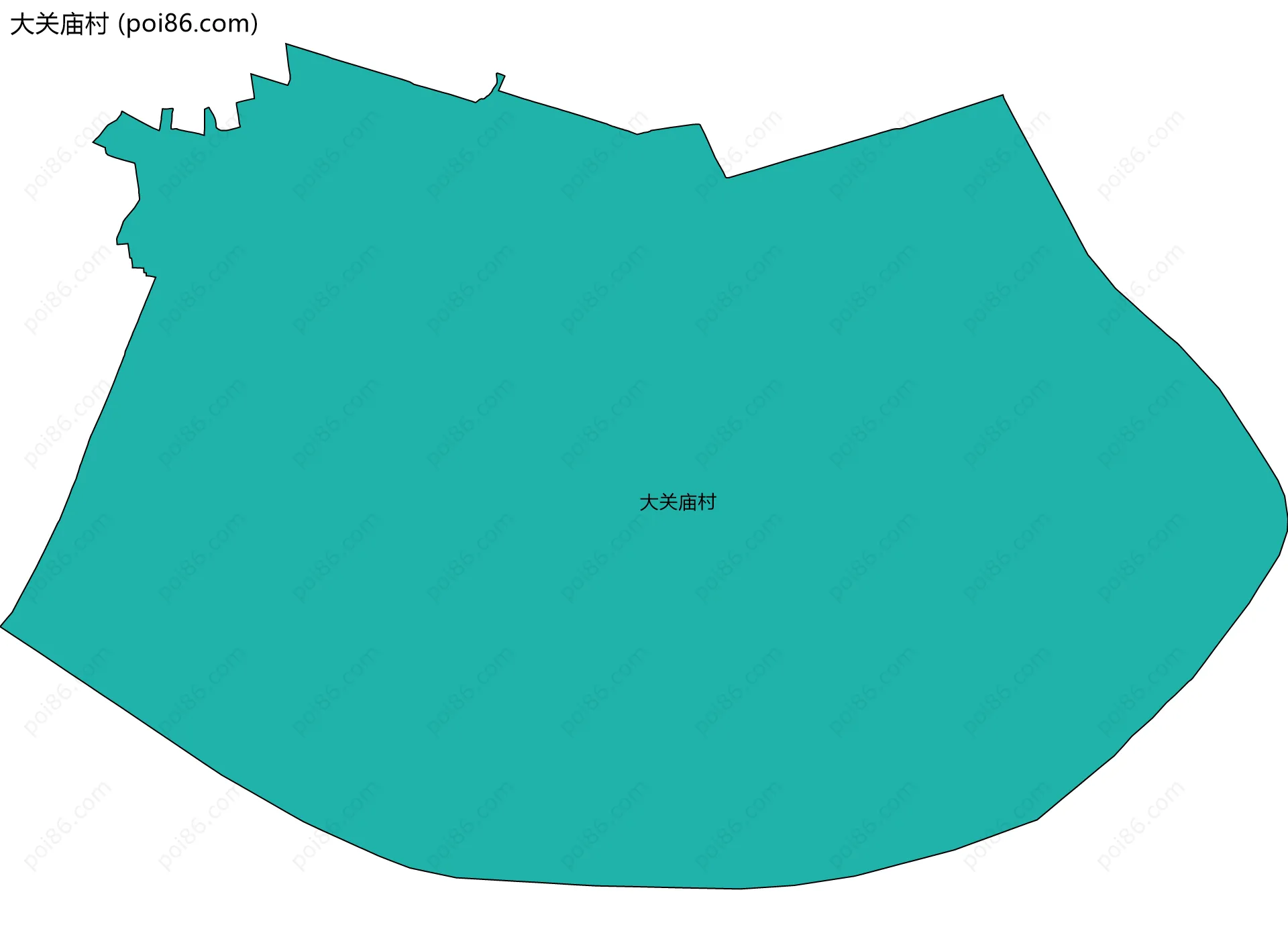 大关庙村边界地图