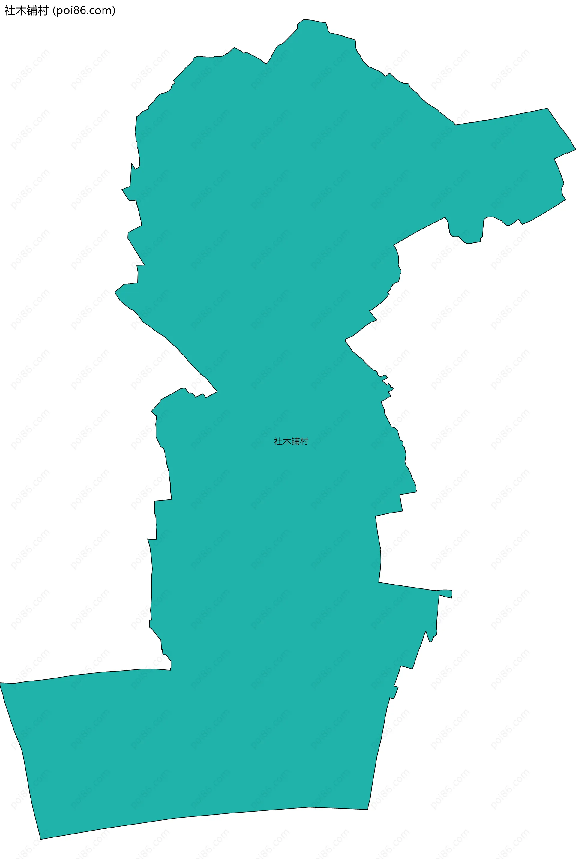 社木铺村边界地图