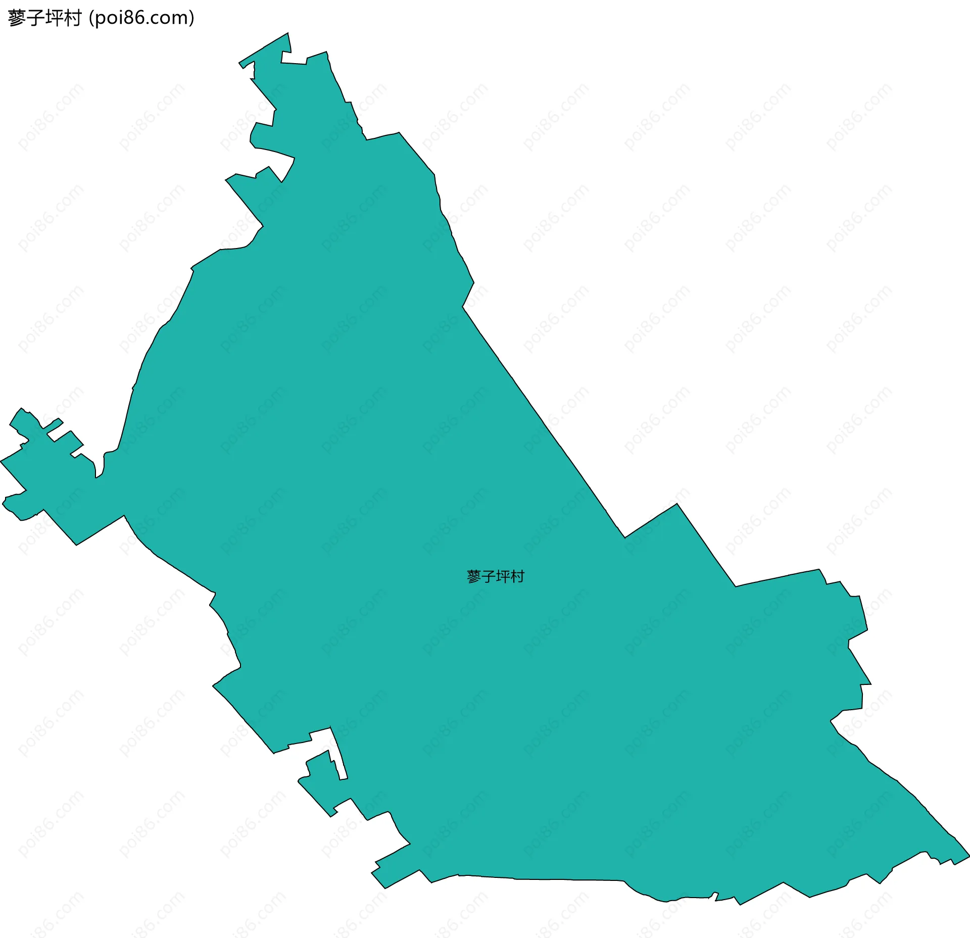蓼子坪村边界地图