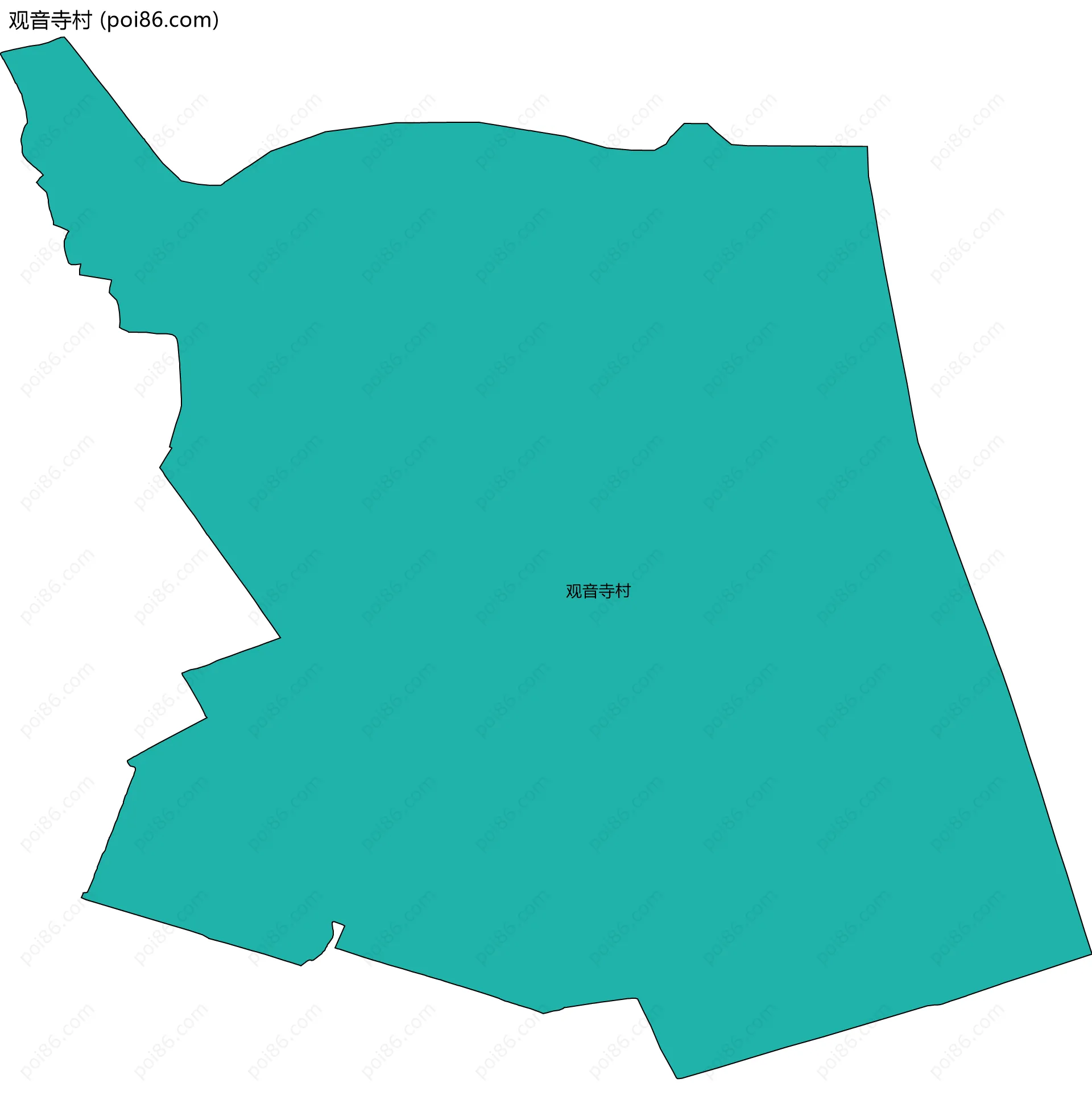 观音寺村边界地图