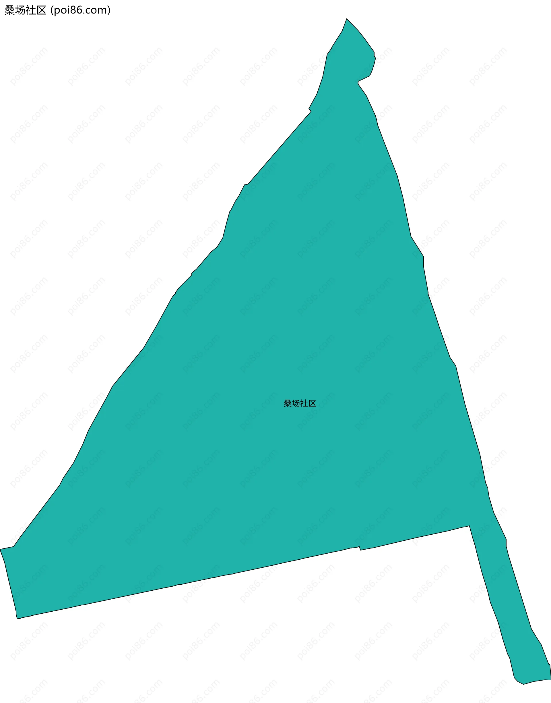 桑场社区边界地图