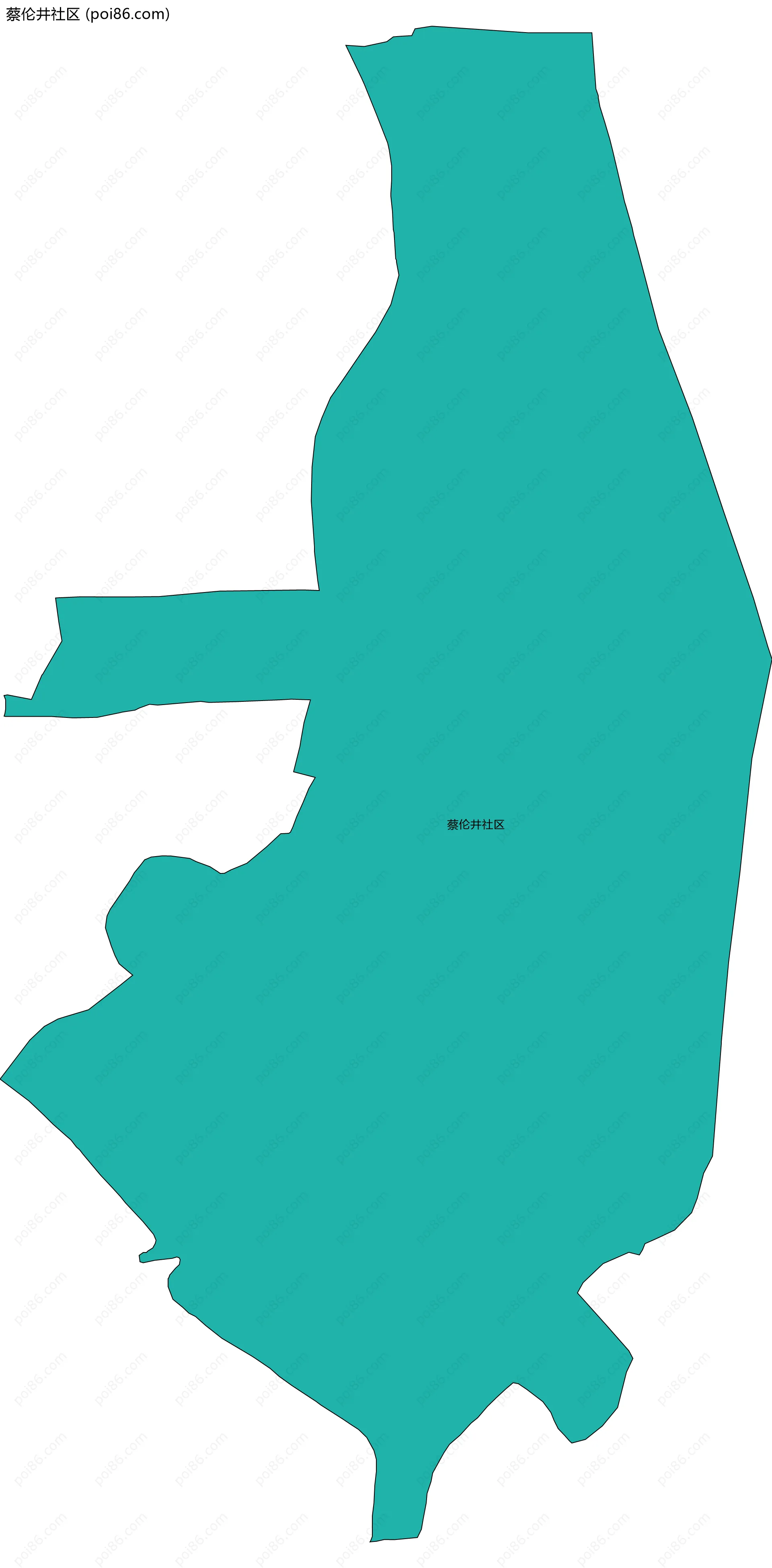 蔡伦井社区边界地图