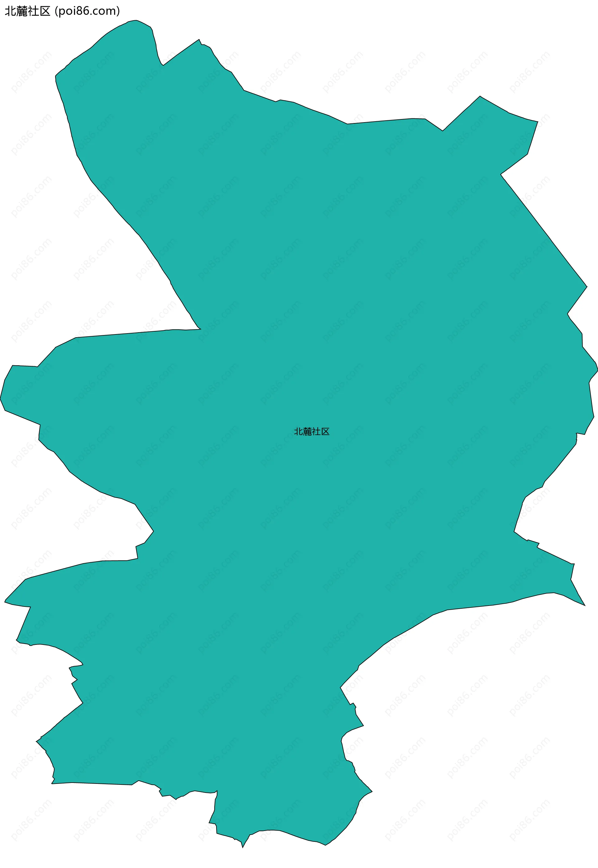 北麓社区边界地图