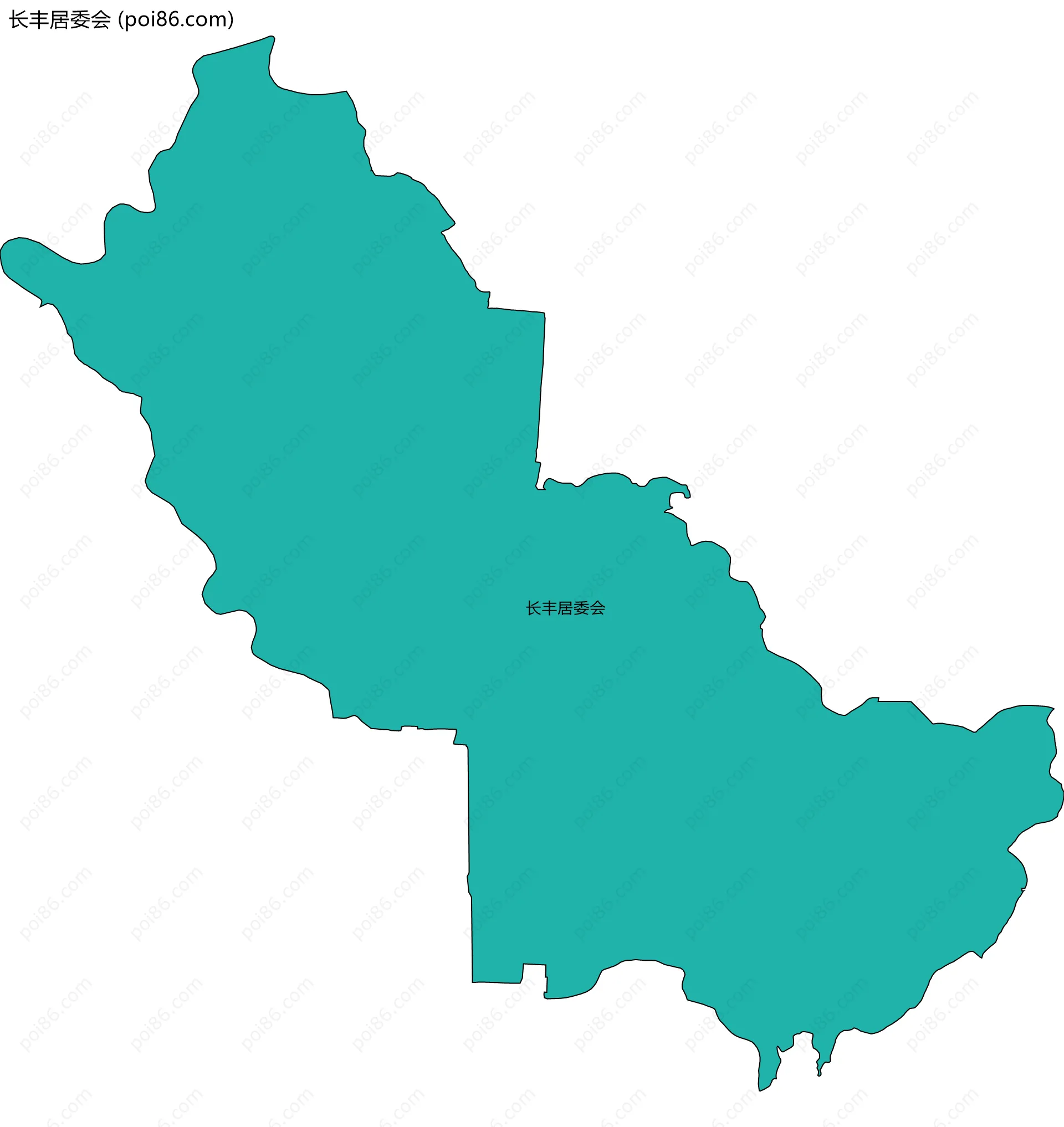 长丰居委会边界地图