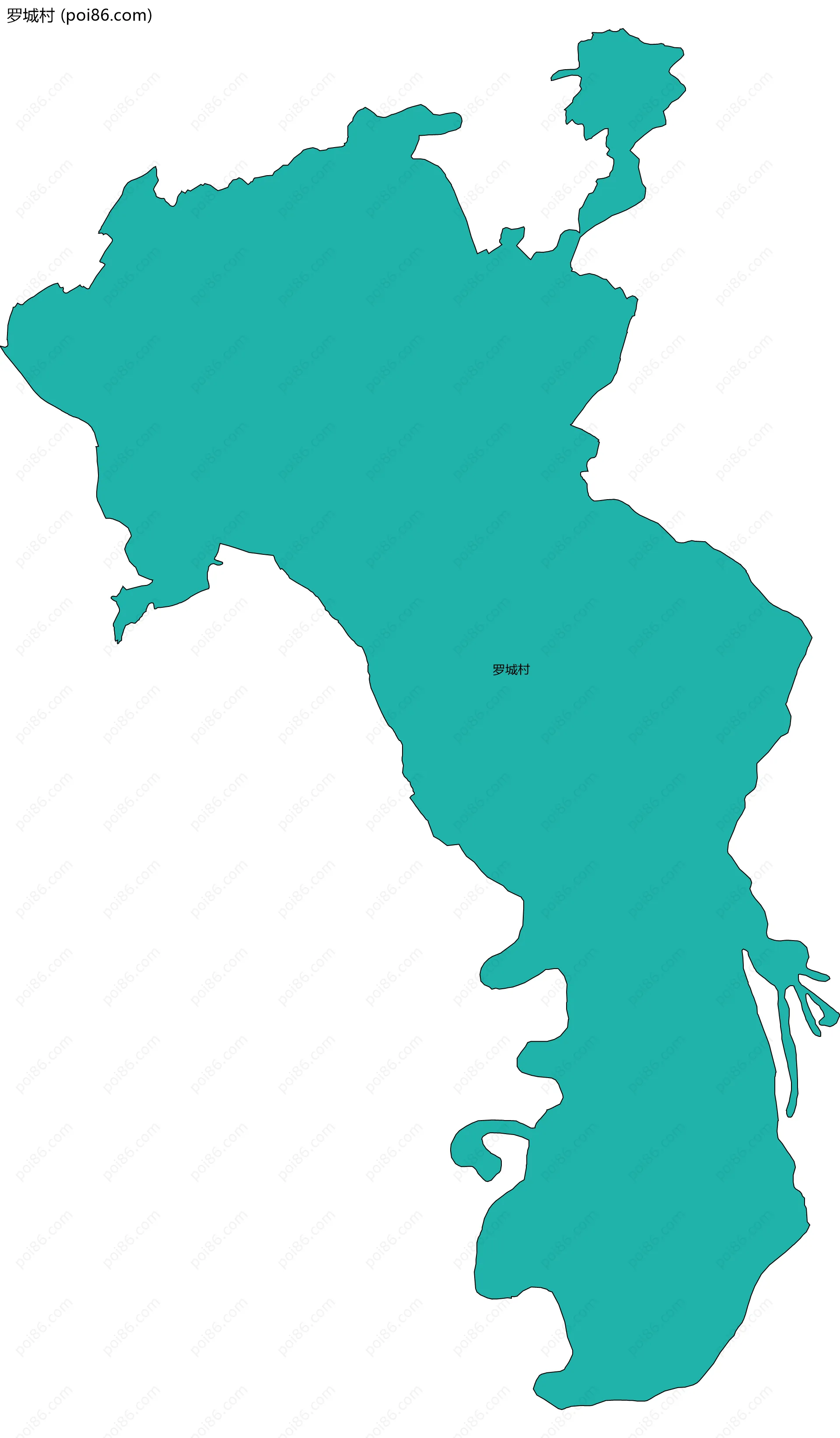 罗城村边界地图