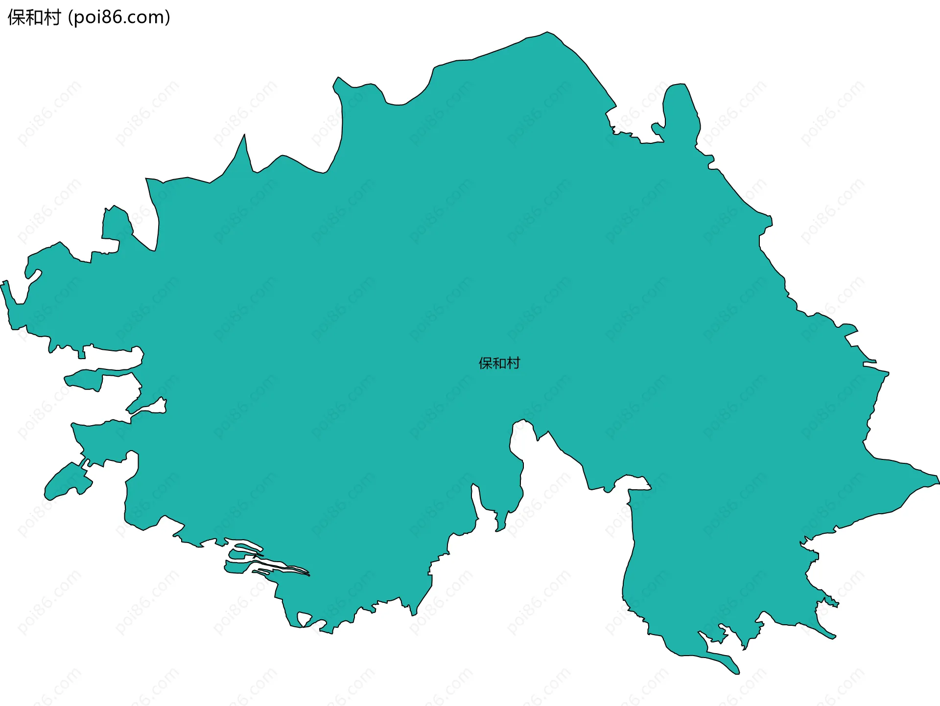 保和村边界地图