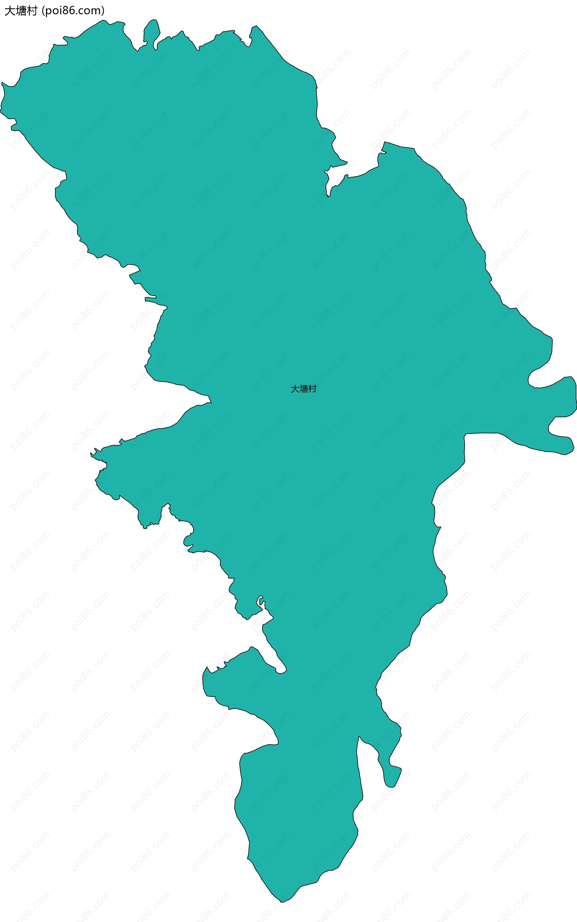 大塘村边界地图