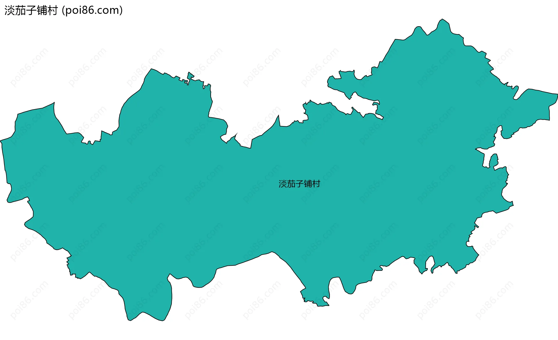 淡茄子铺村边界地图