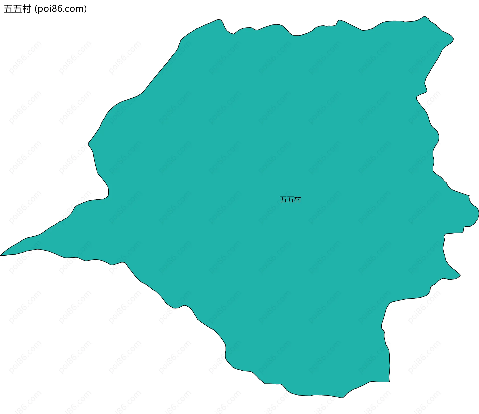 五五村边界地图