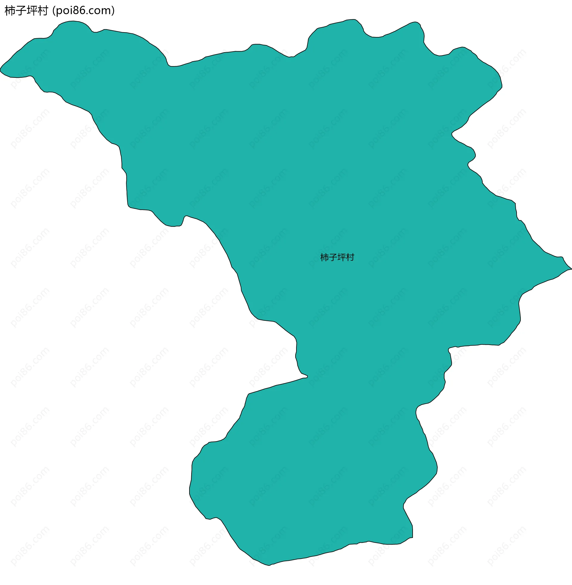 柿子坪村边界地图