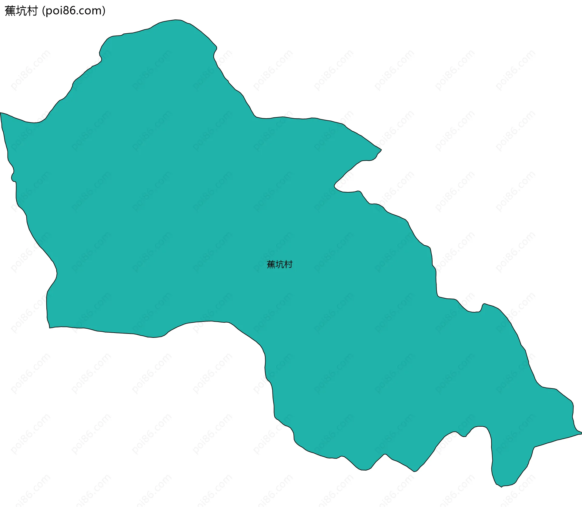 蕉坑村边界地图