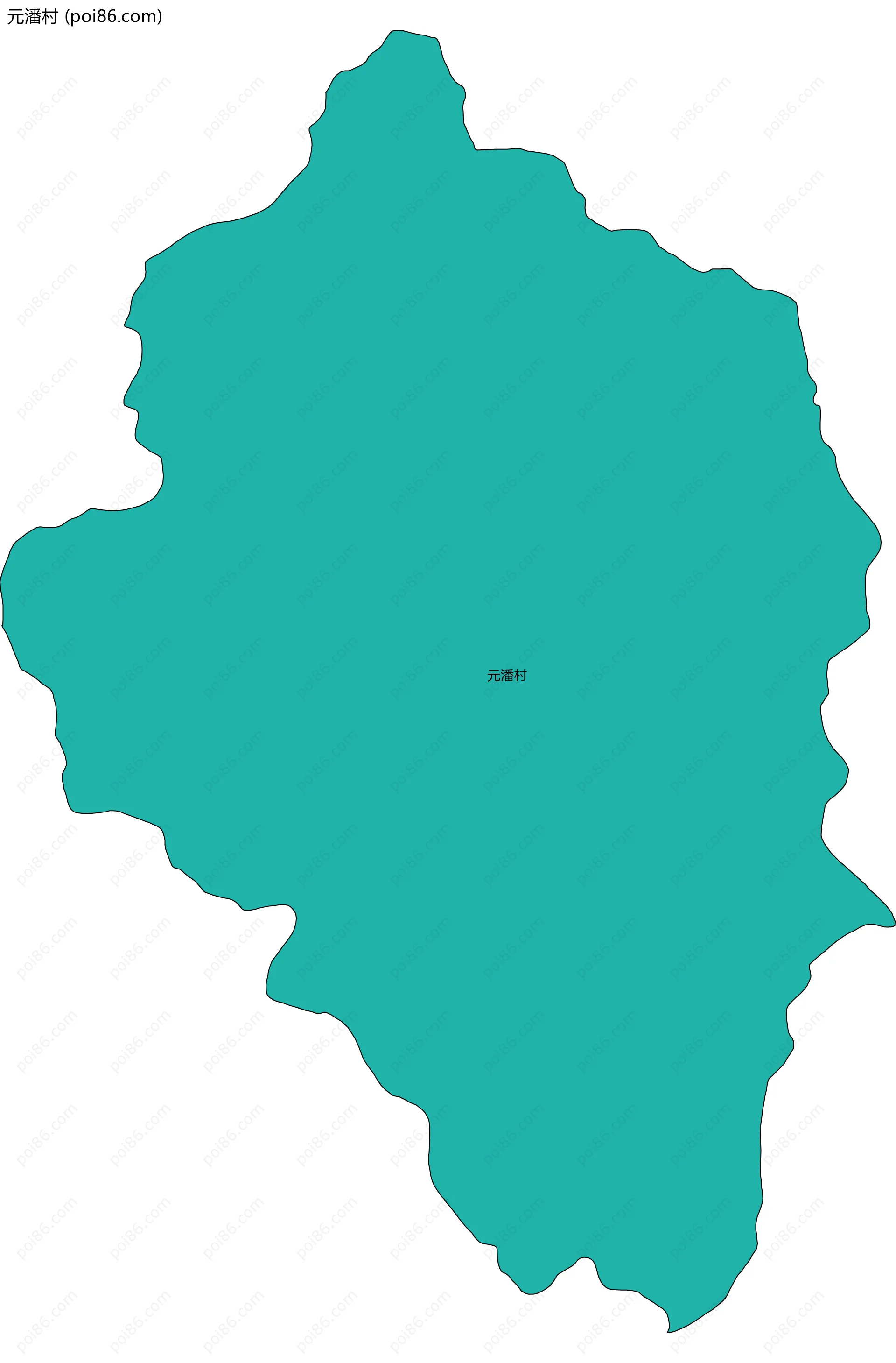 元潘村边界地图