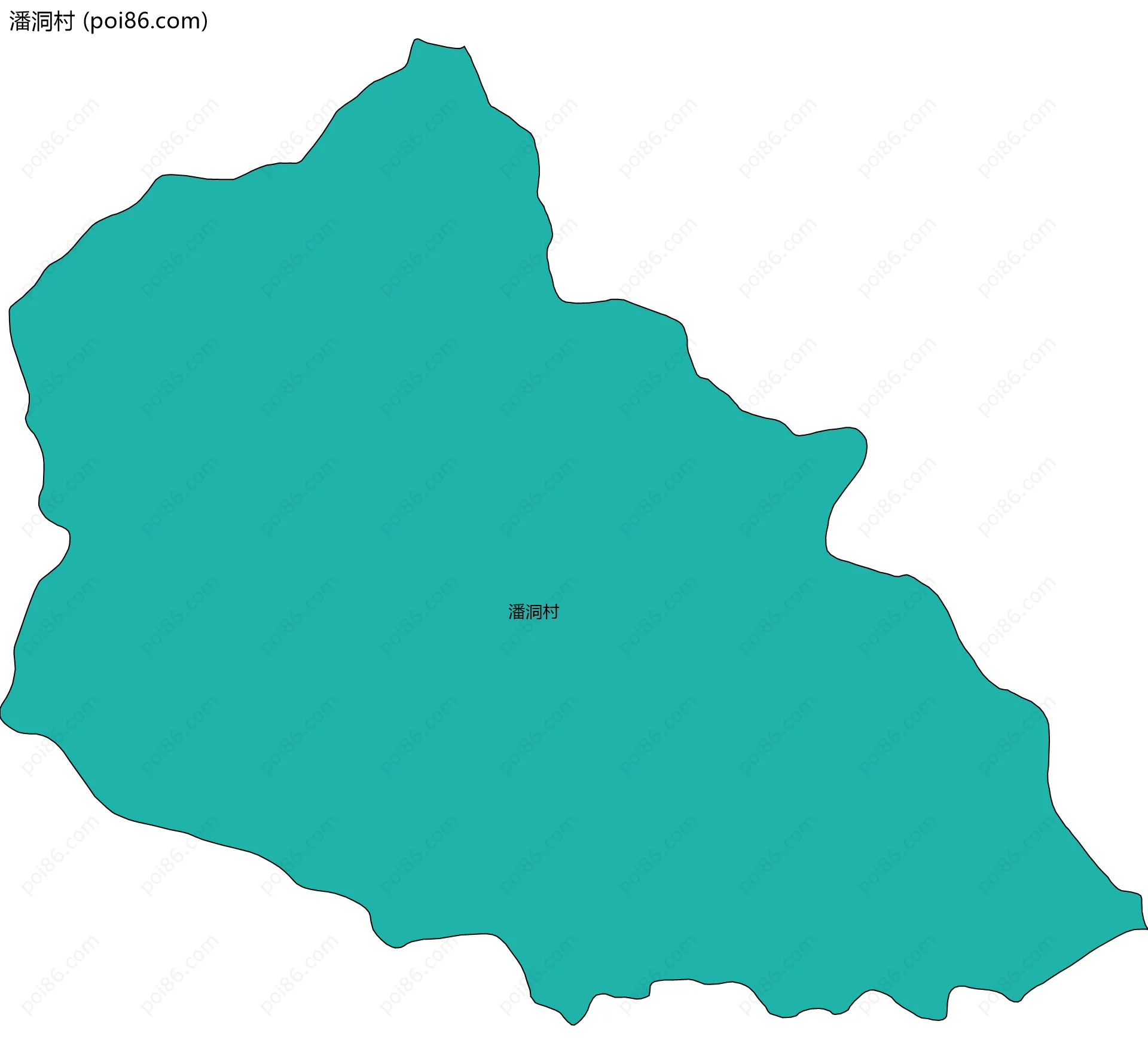 潘洞村边界地图