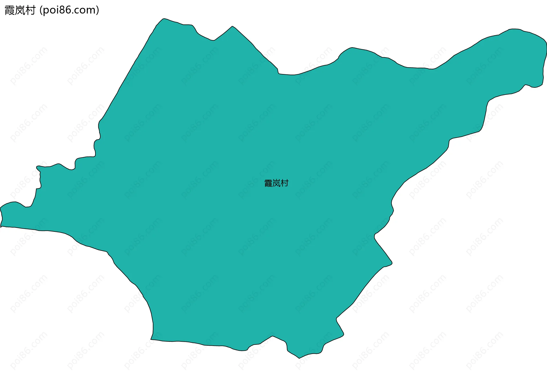 霞岚村边界地图