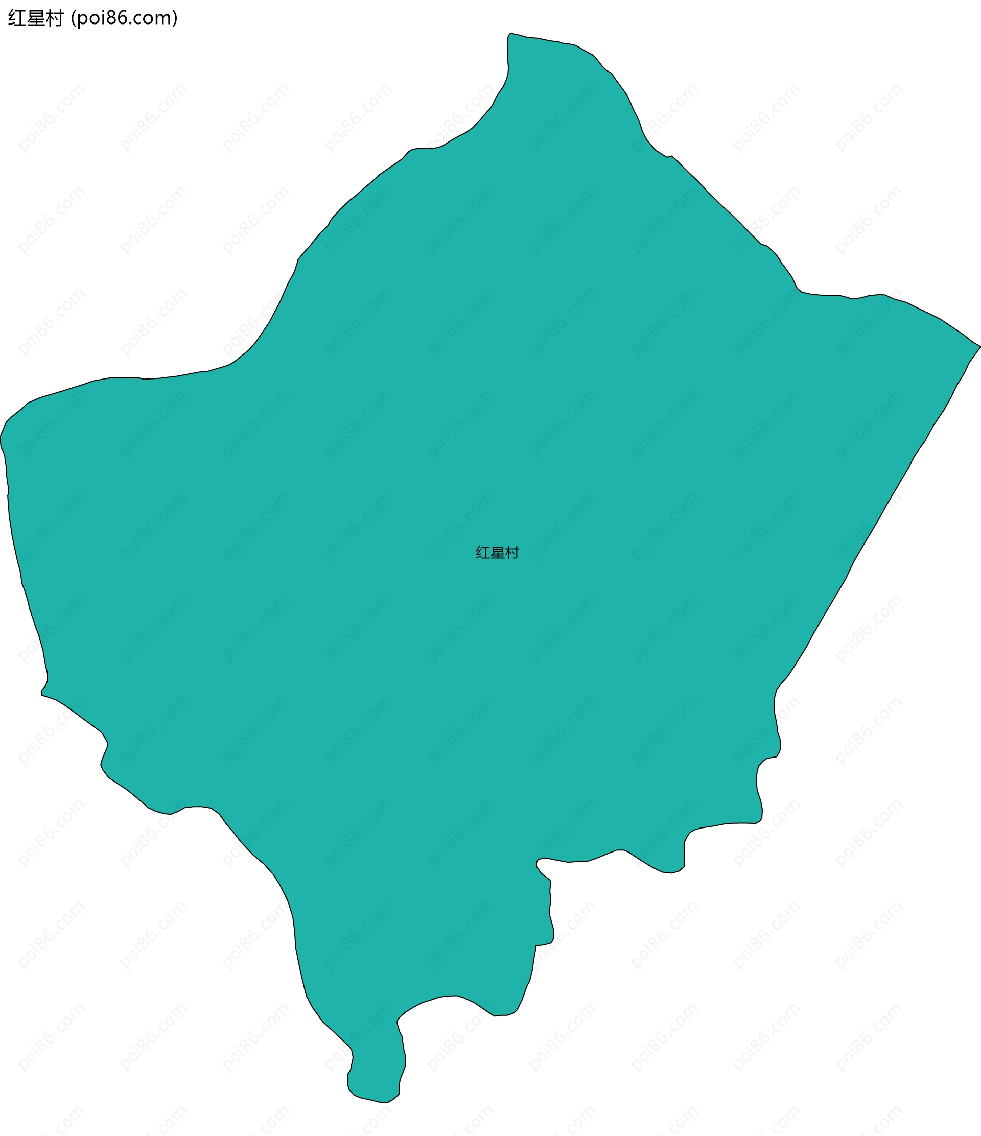 红星村边界地图