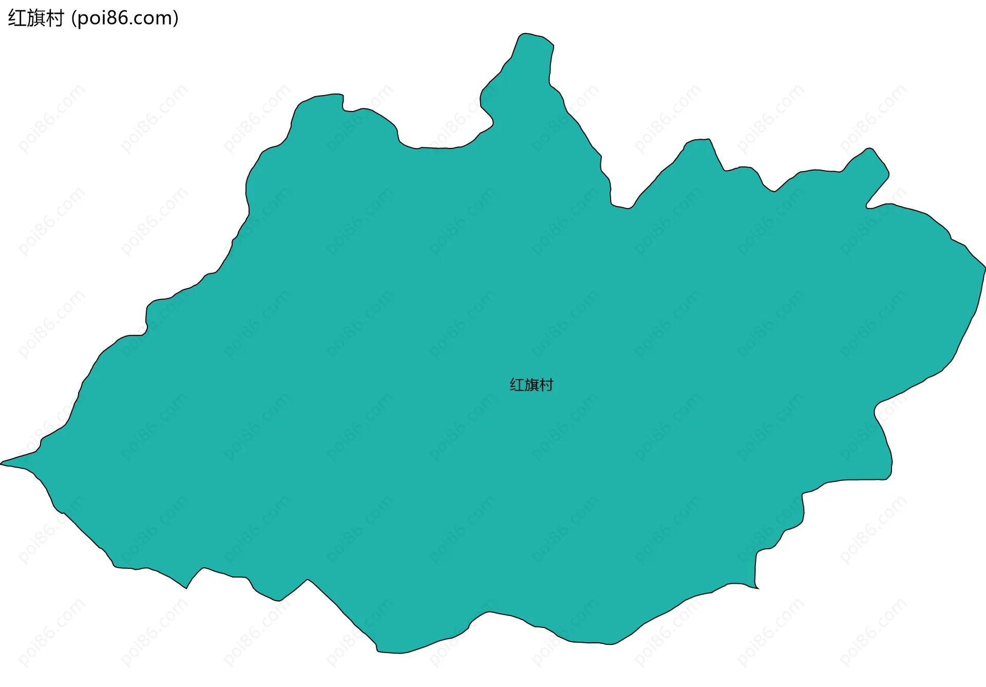红旗村边界地图