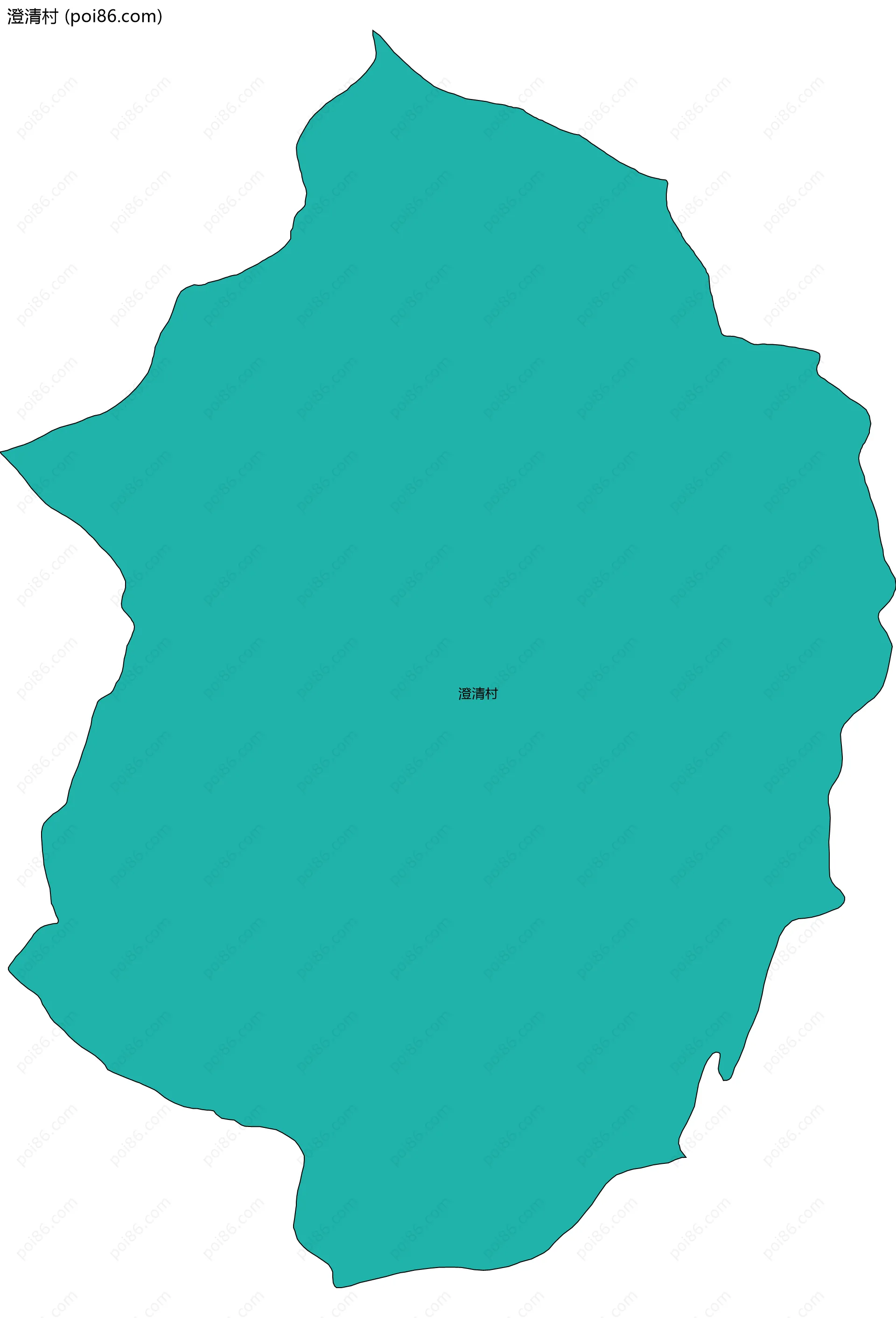 澄清村边界地图