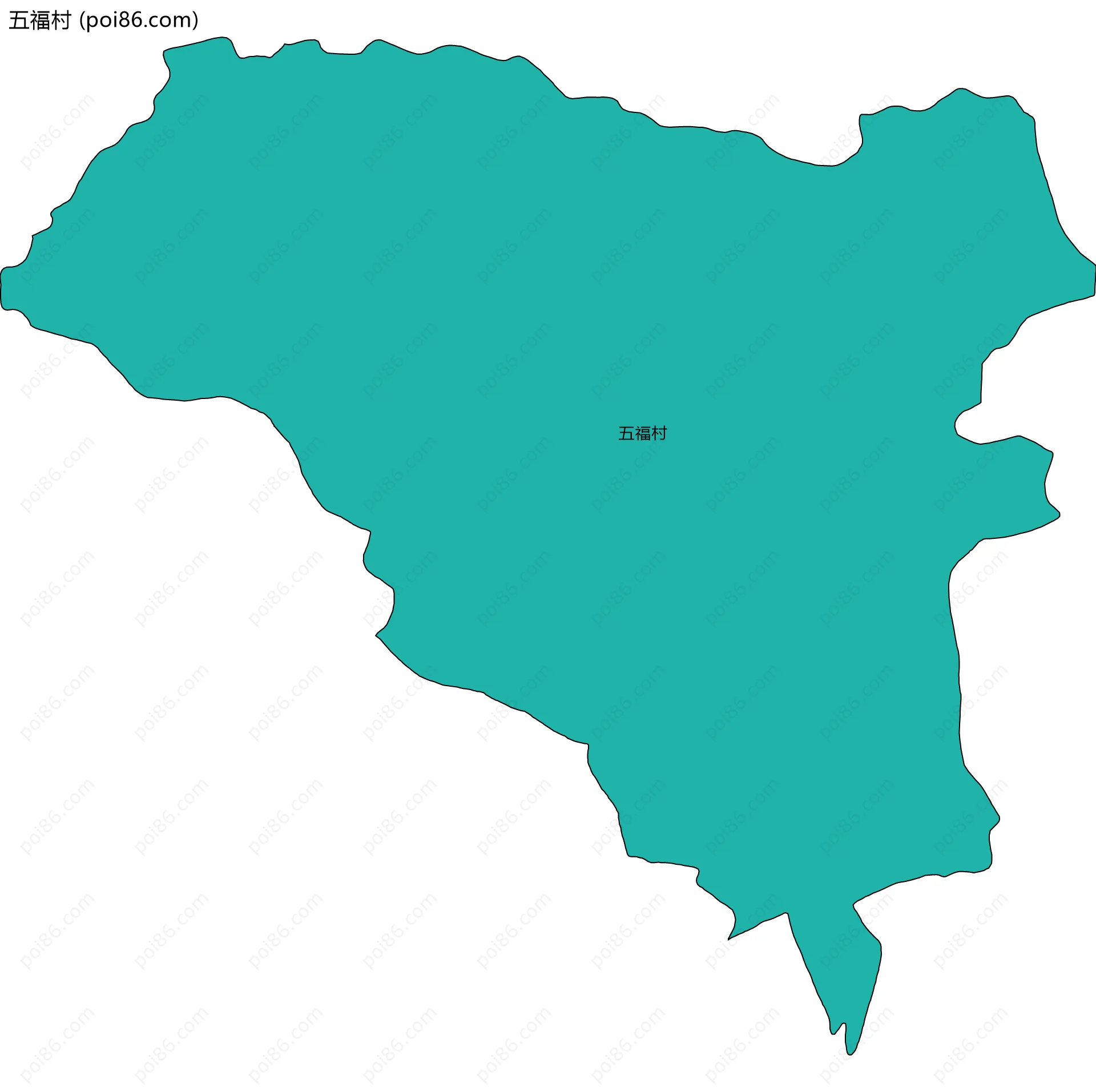 五福村边界地图