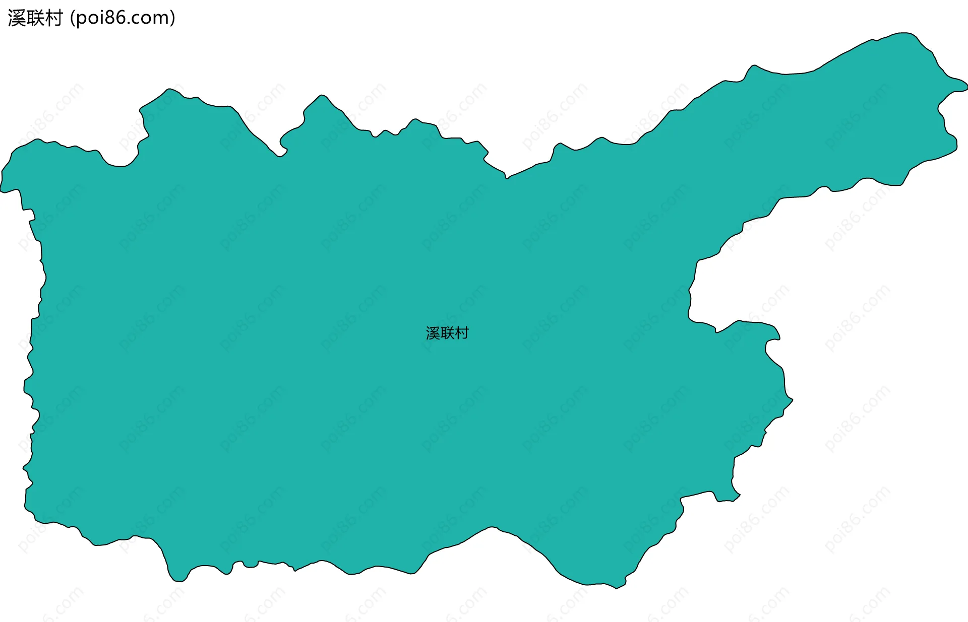 溪联村边界地图