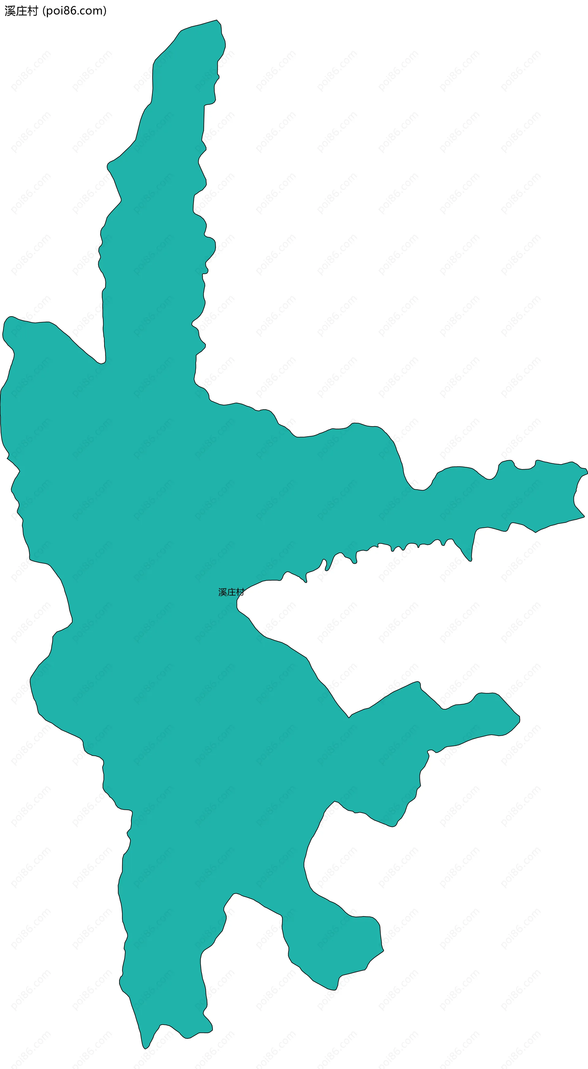 溪庄村边界地图