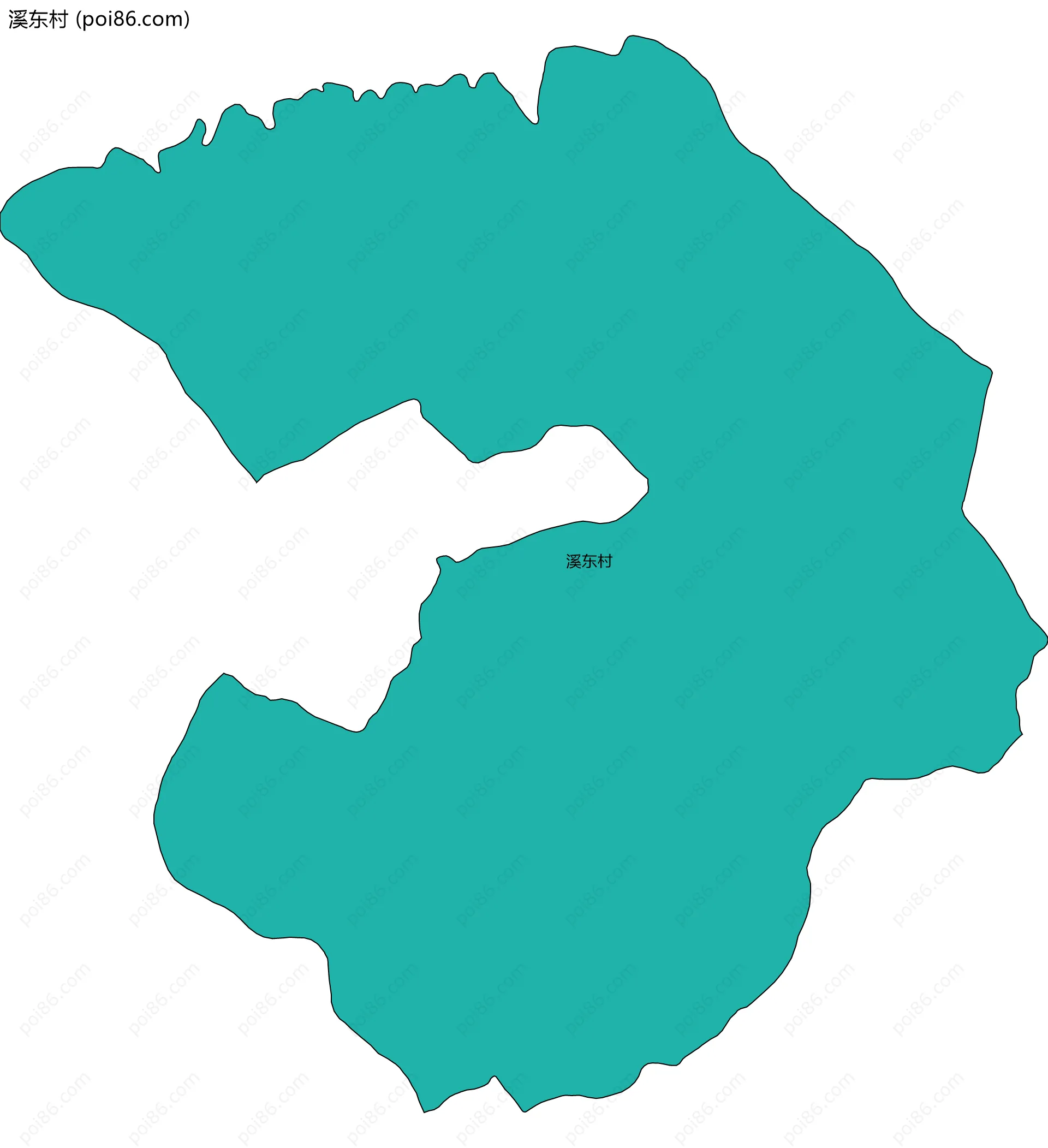 溪东村边界地图