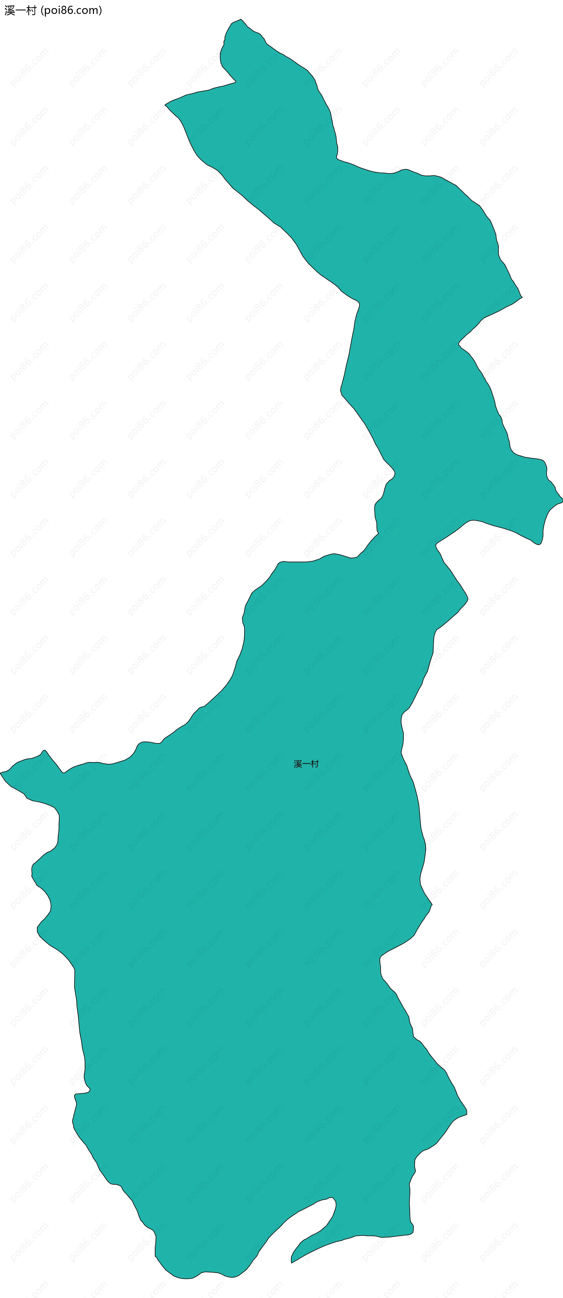 溪一村边界地图