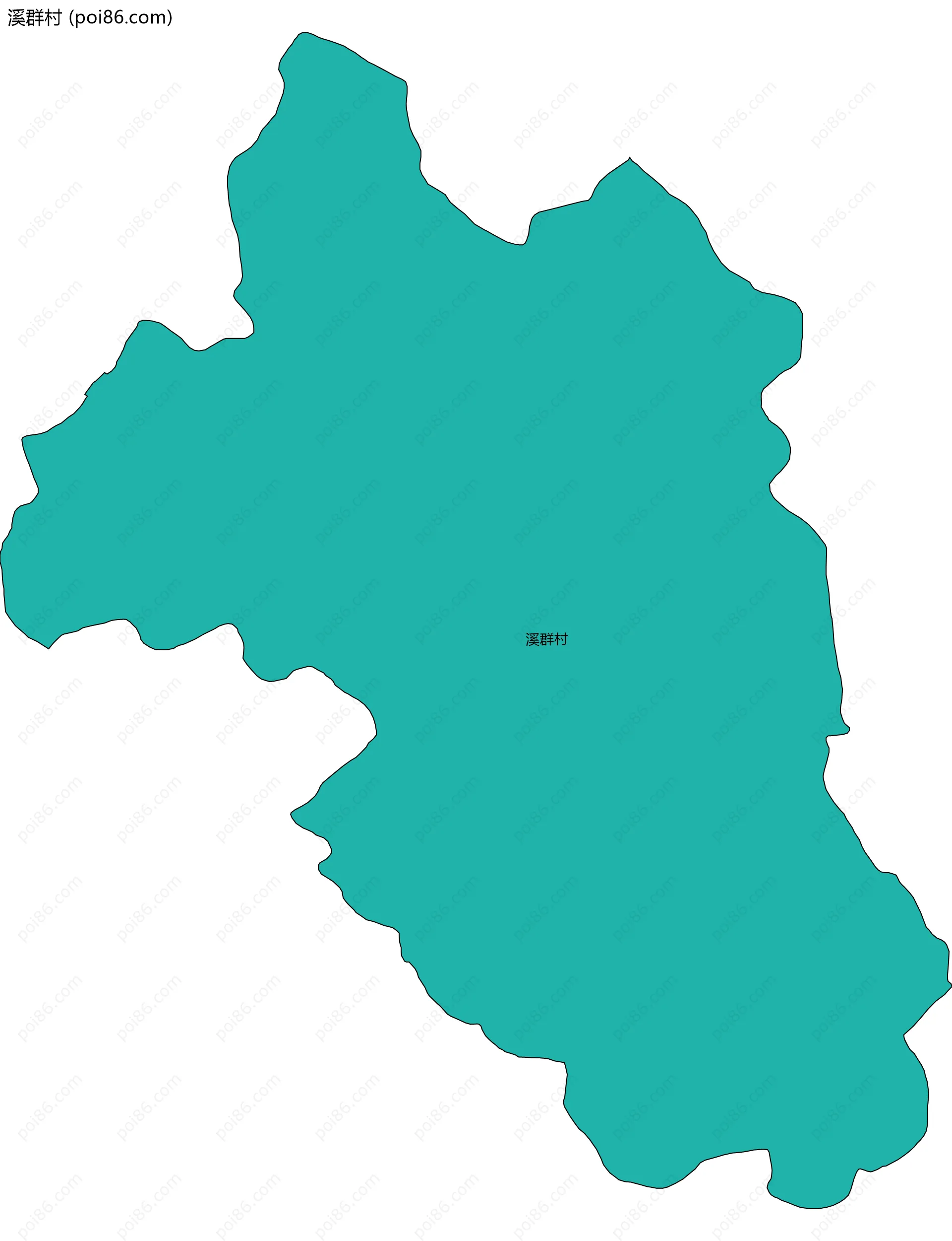 溪群村边界地图