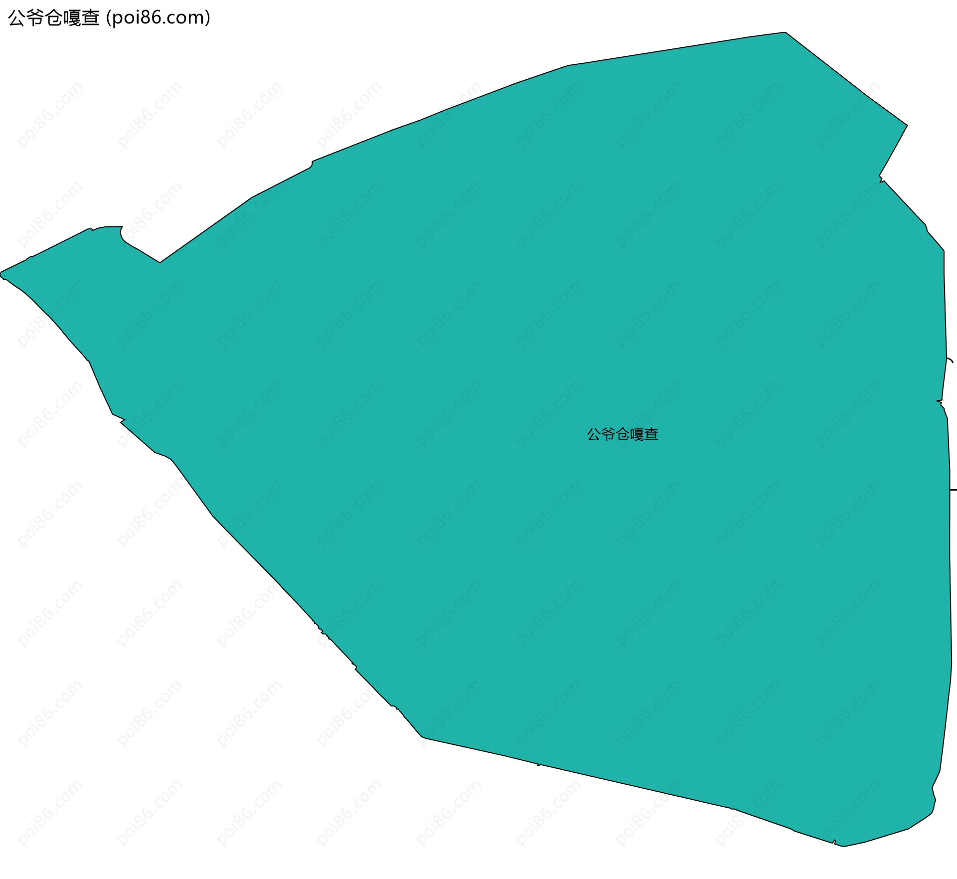 公爷仓嘎查边界地图