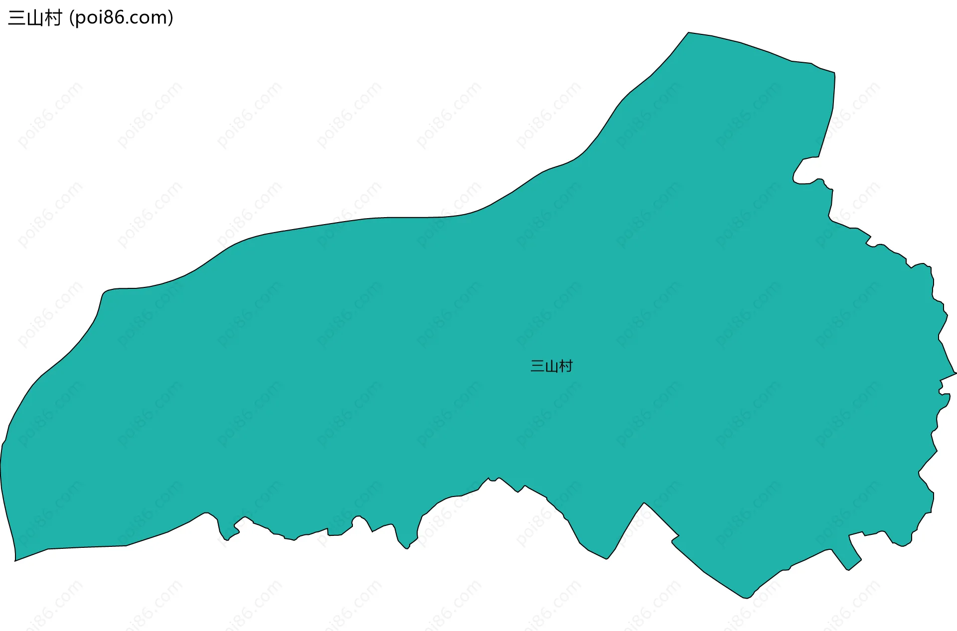 三山村边界地图