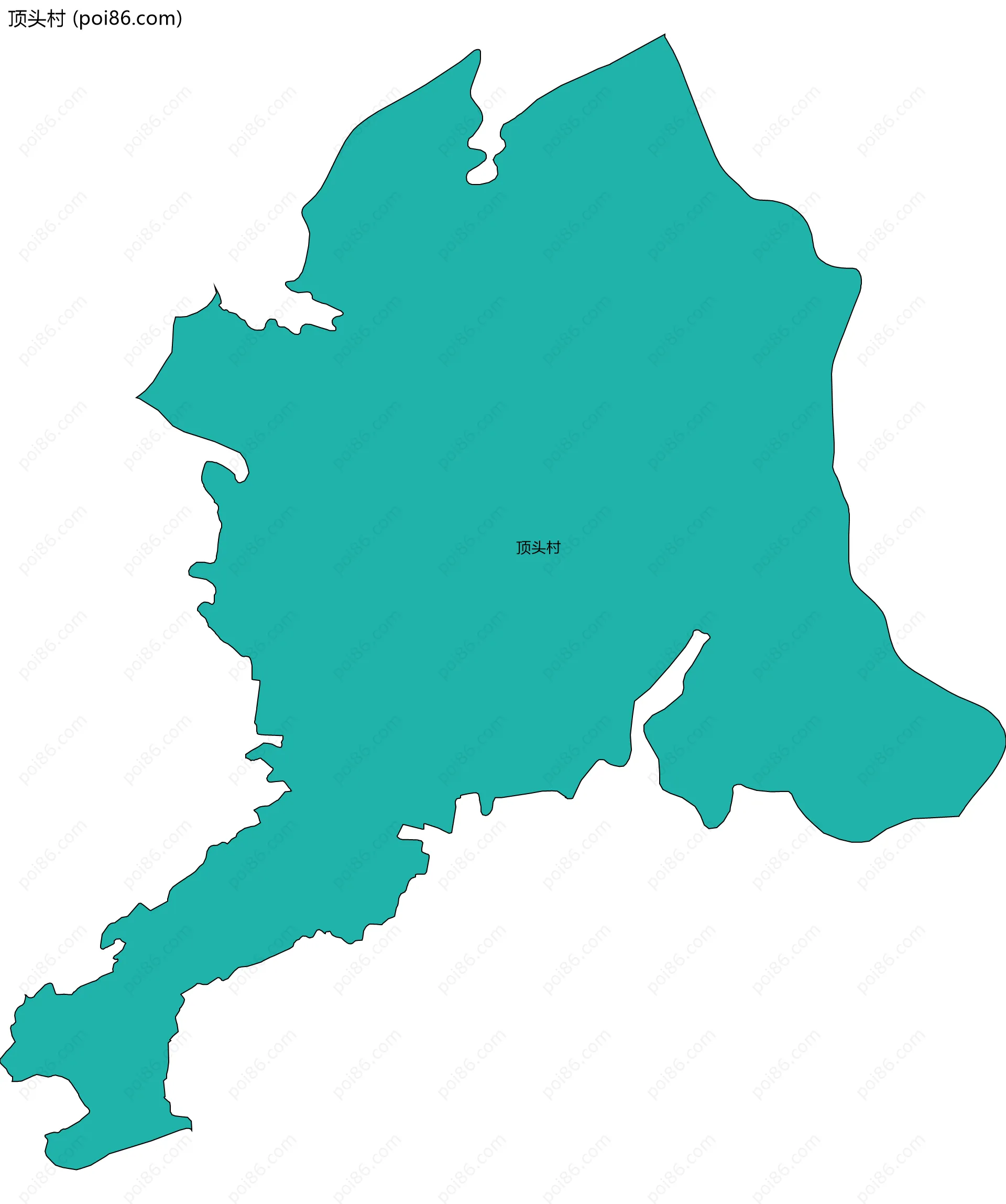 顶头村边界地图