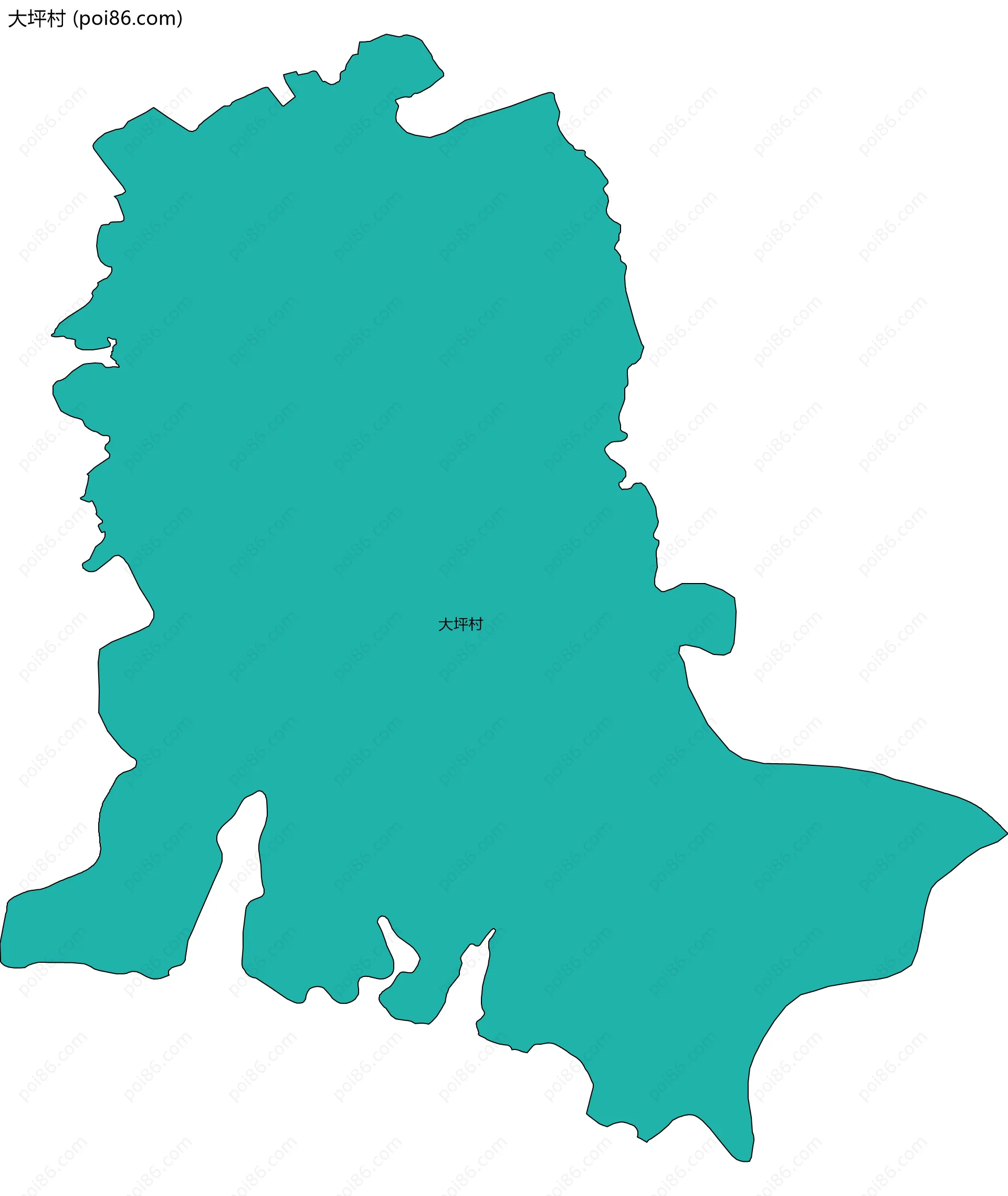 大坪村边界地图