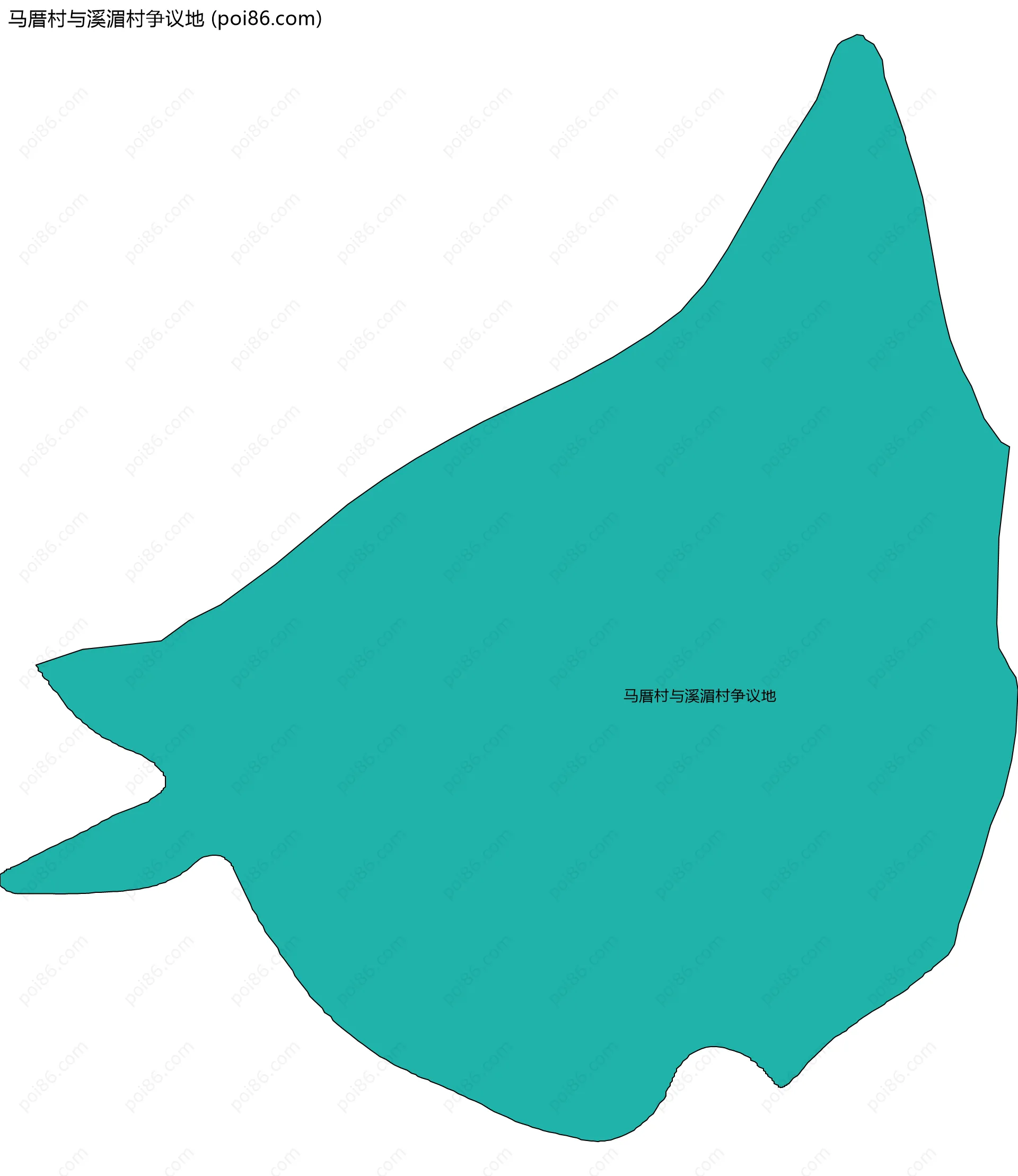 马厝村与溪湄村争议地边界地图