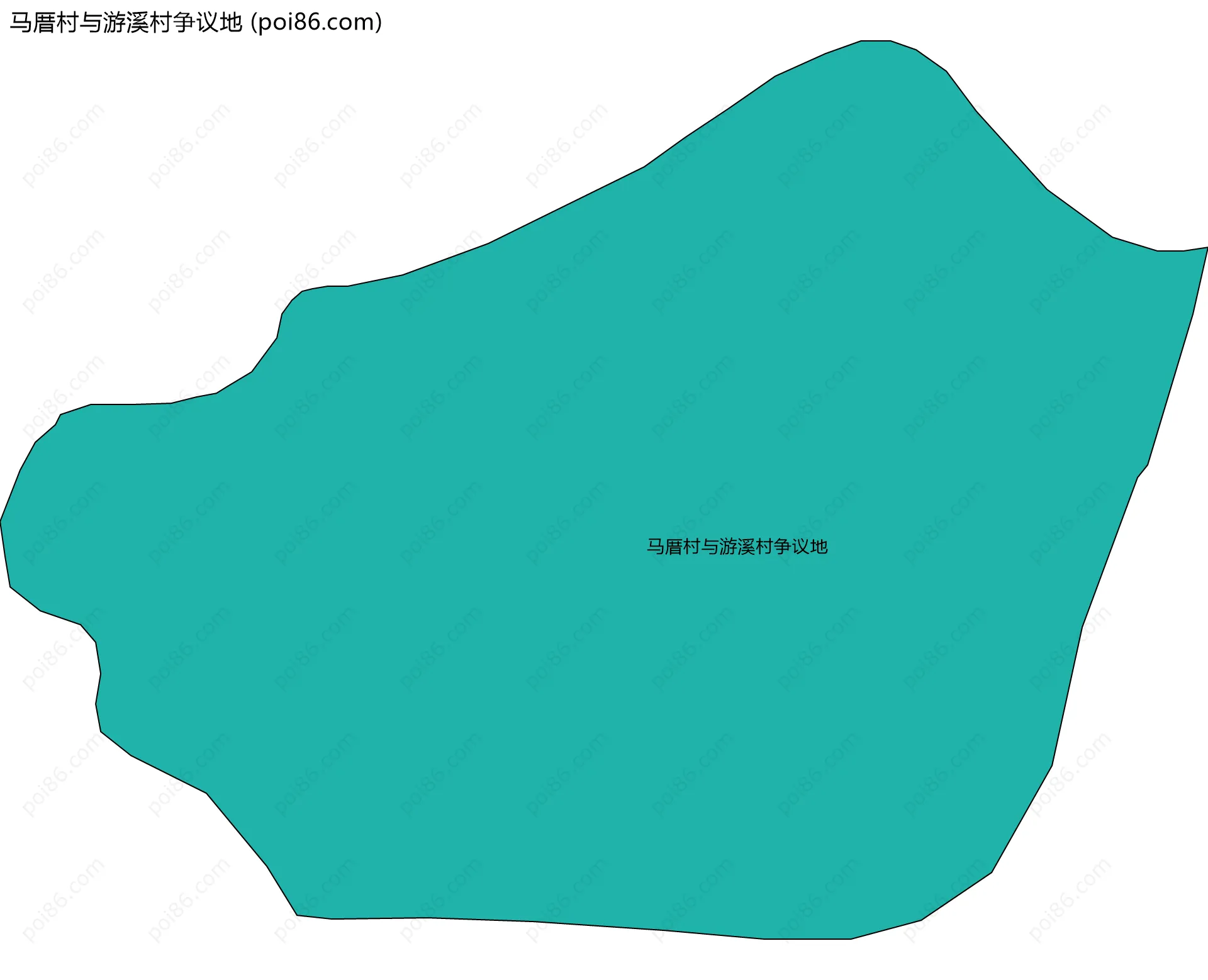 马厝村与游溪村争议地边界地图