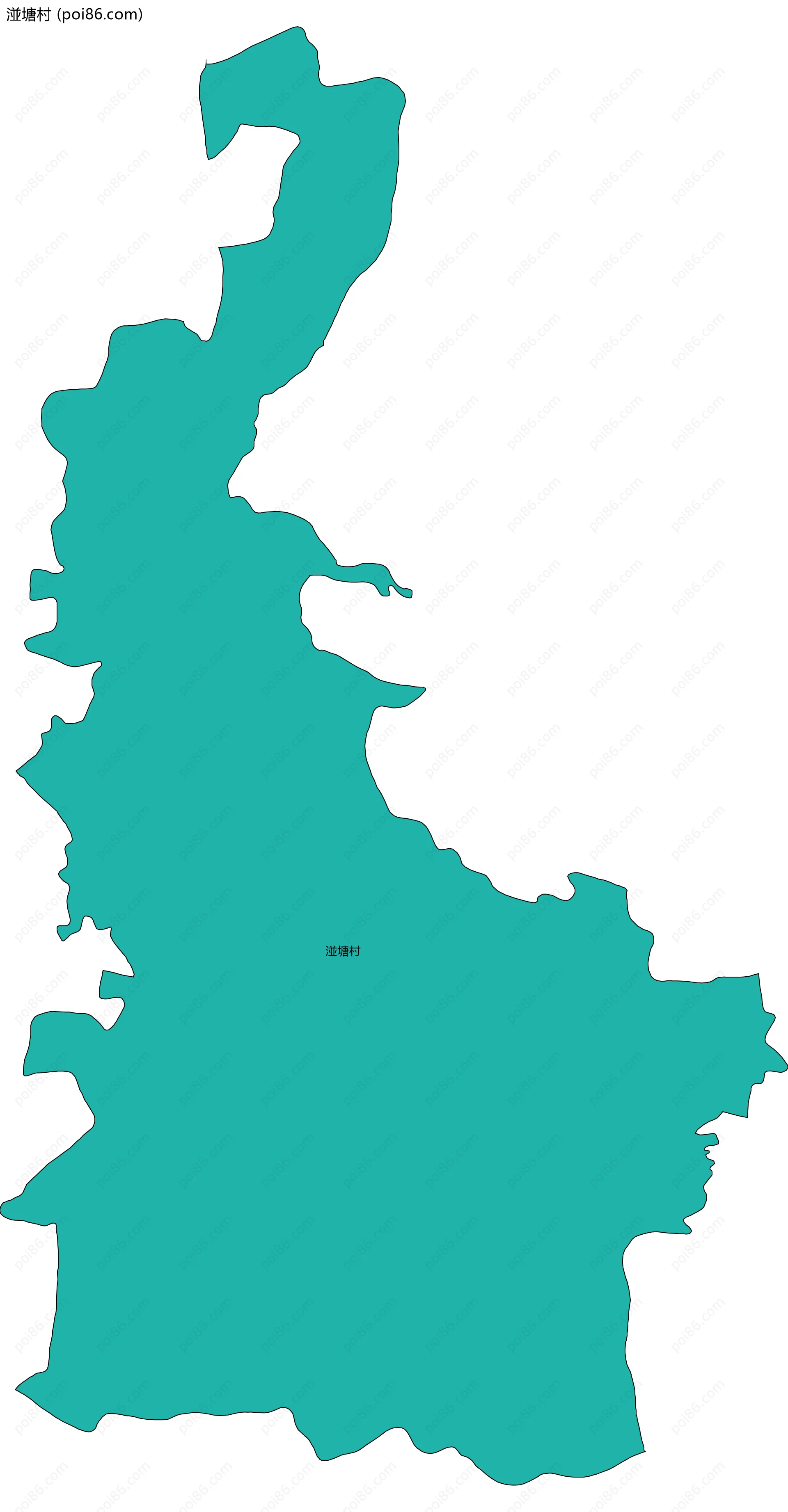 湴塘村边界地图