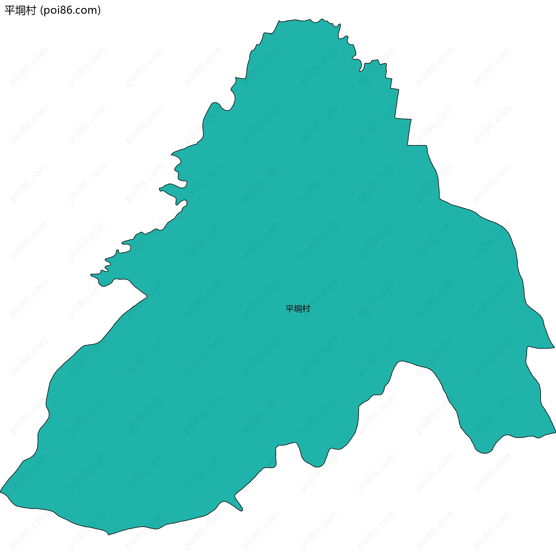 平垌村边界地图