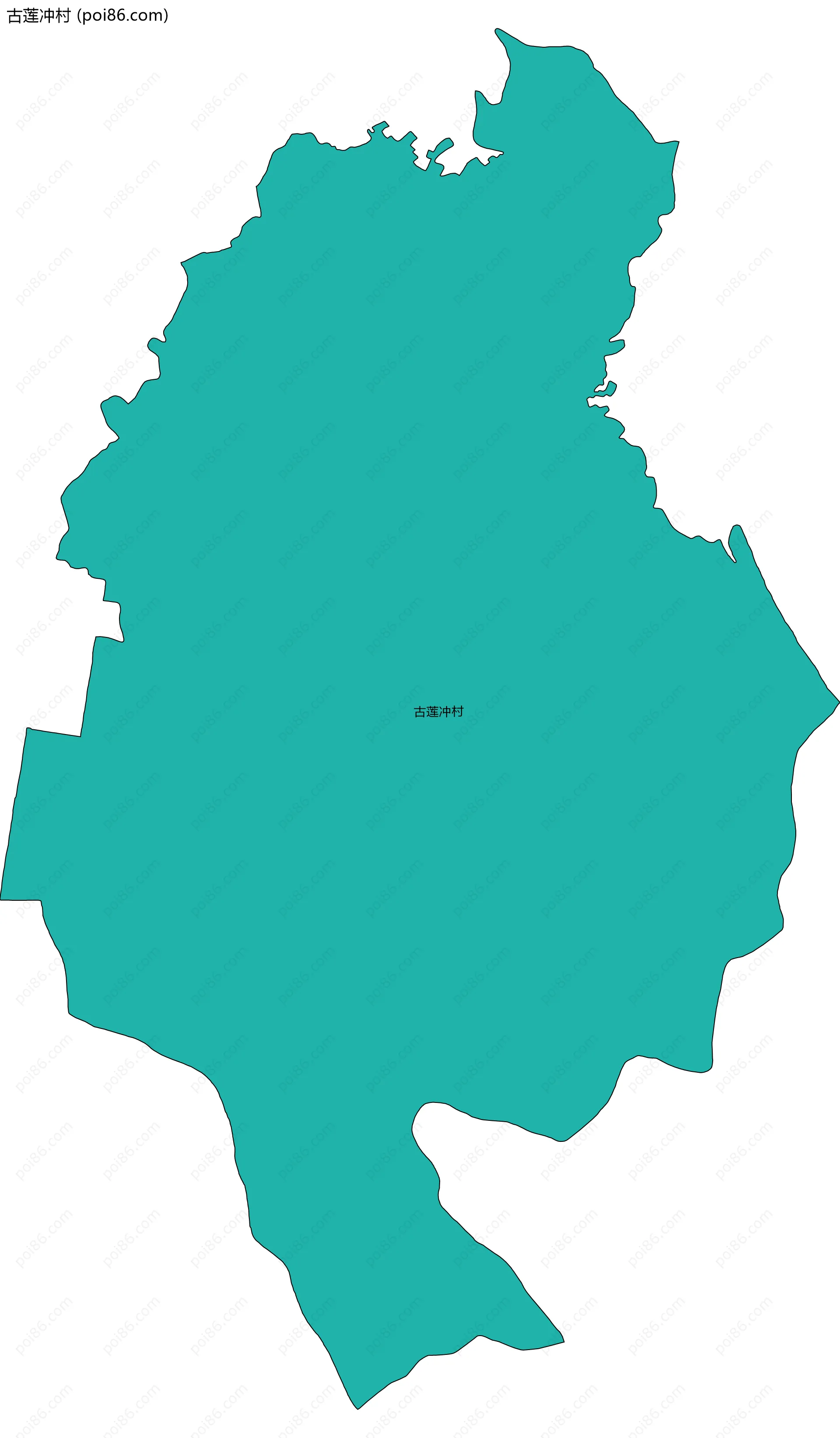 古莲冲村边界地图