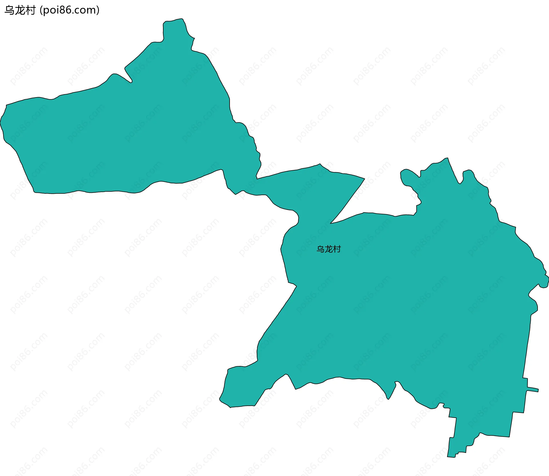 乌龙村边界地图