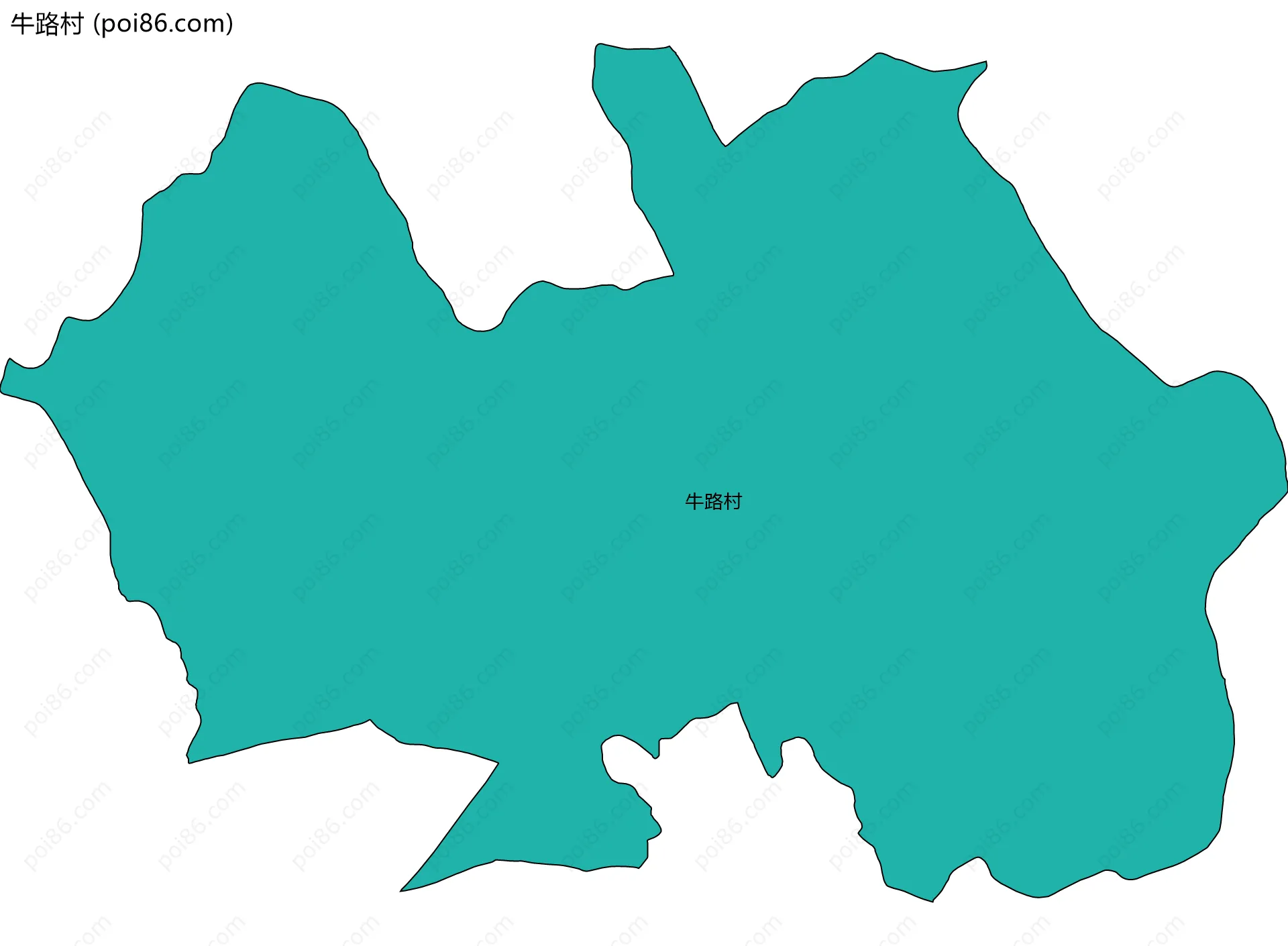 牛路村边界地图