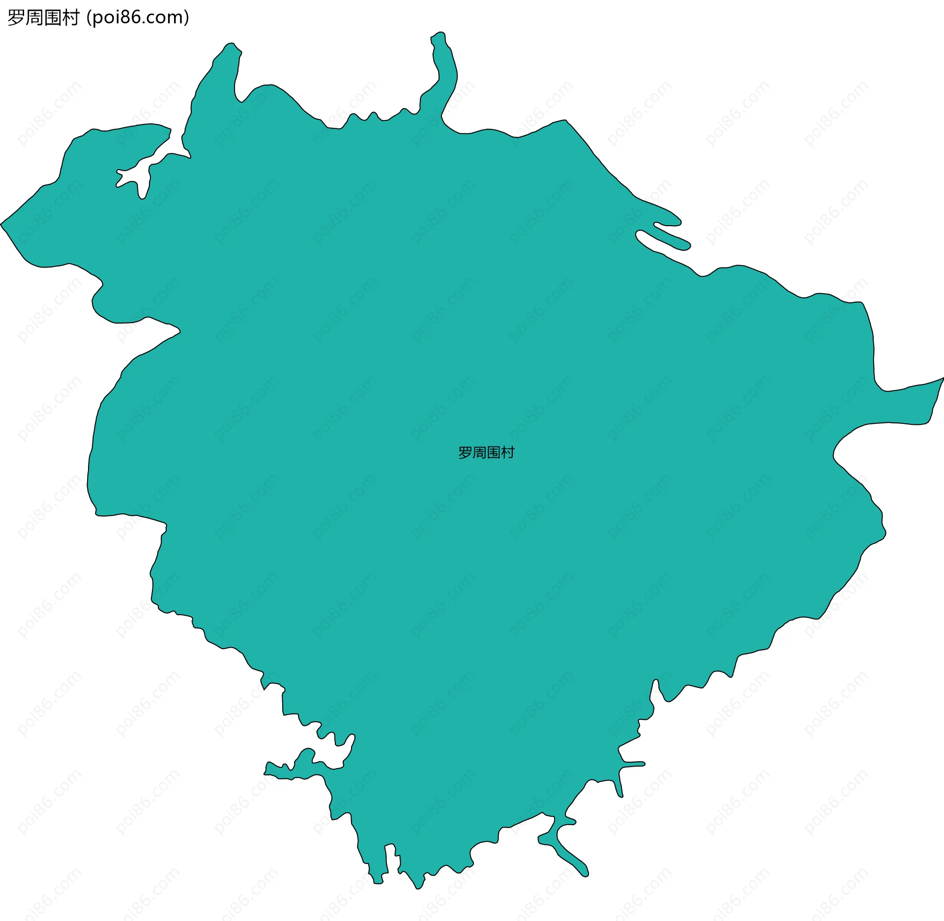 罗周围村边界地图