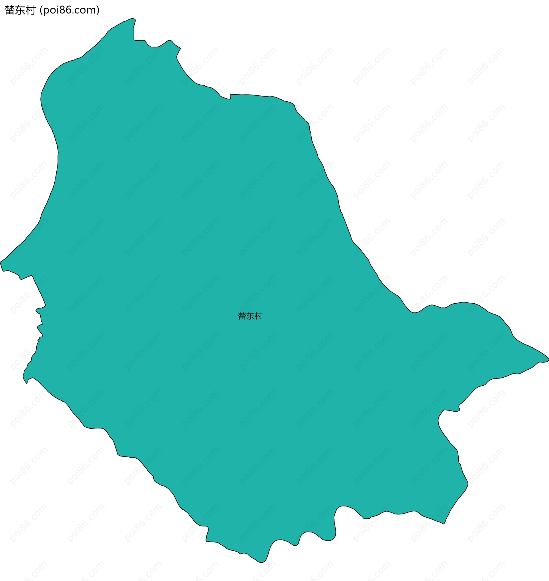 榃东村边界地图