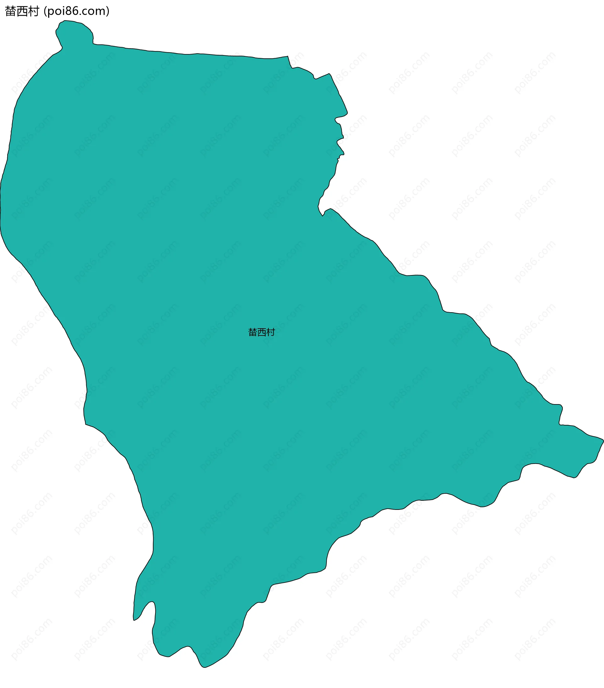 榃西村边界地图