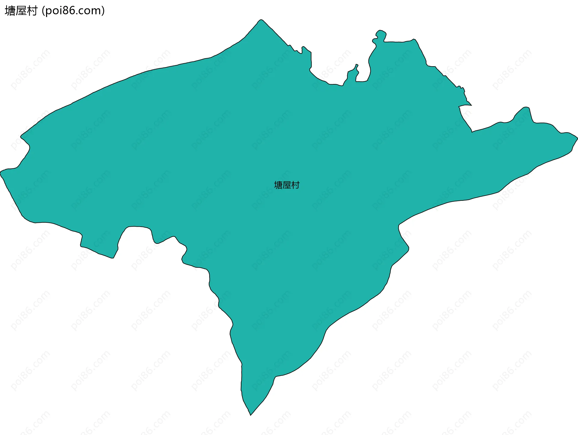 塘屋村边界地图