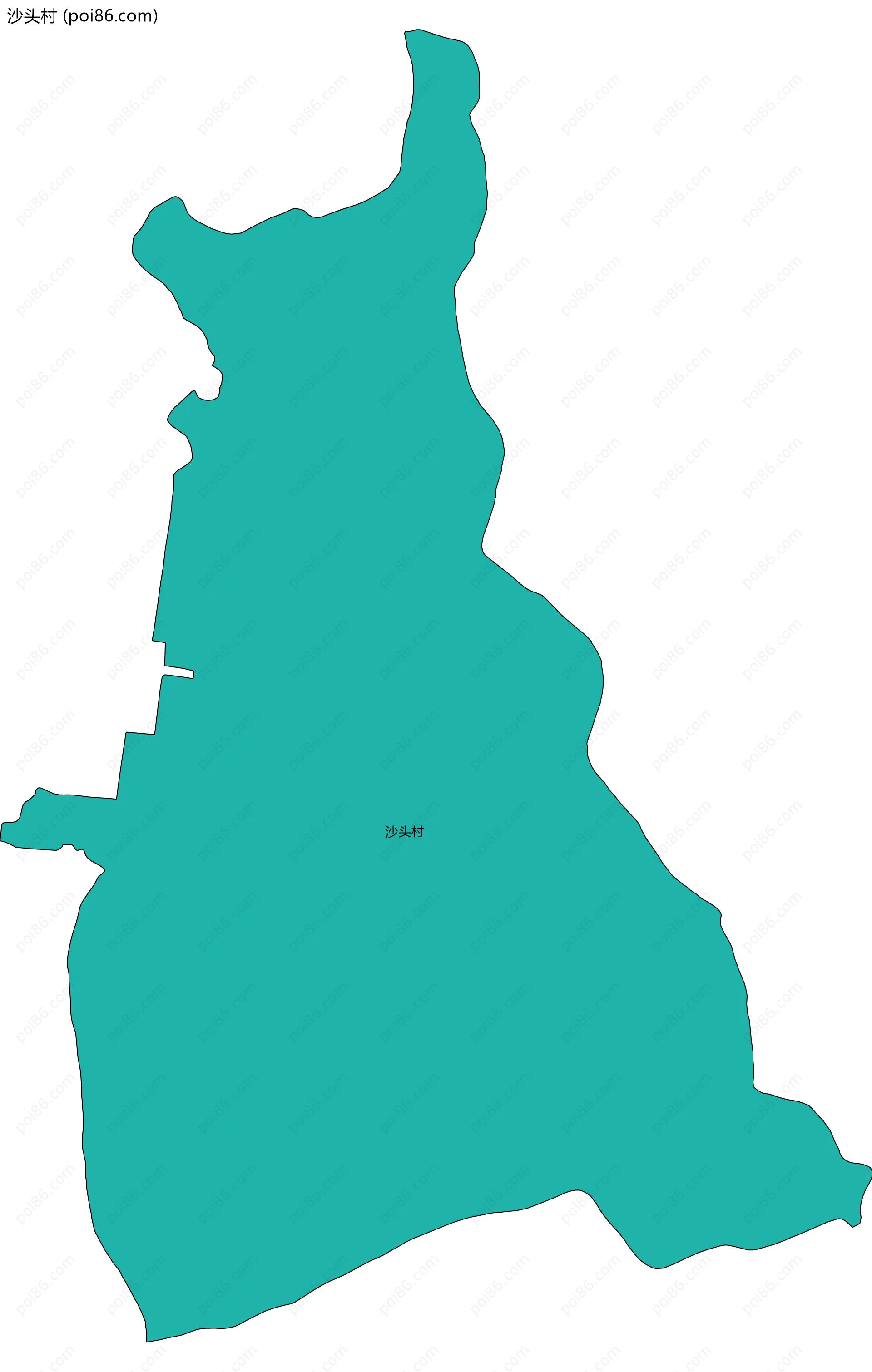 沙头村边界地图