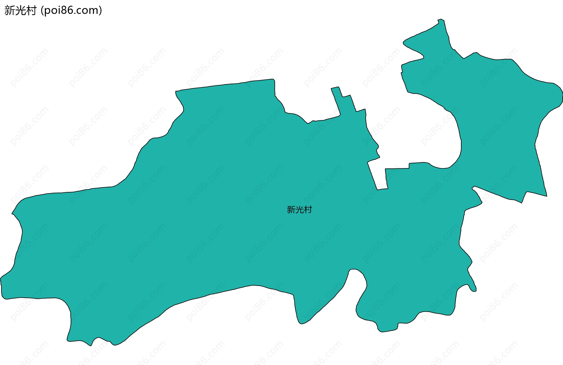 新光村边界地图