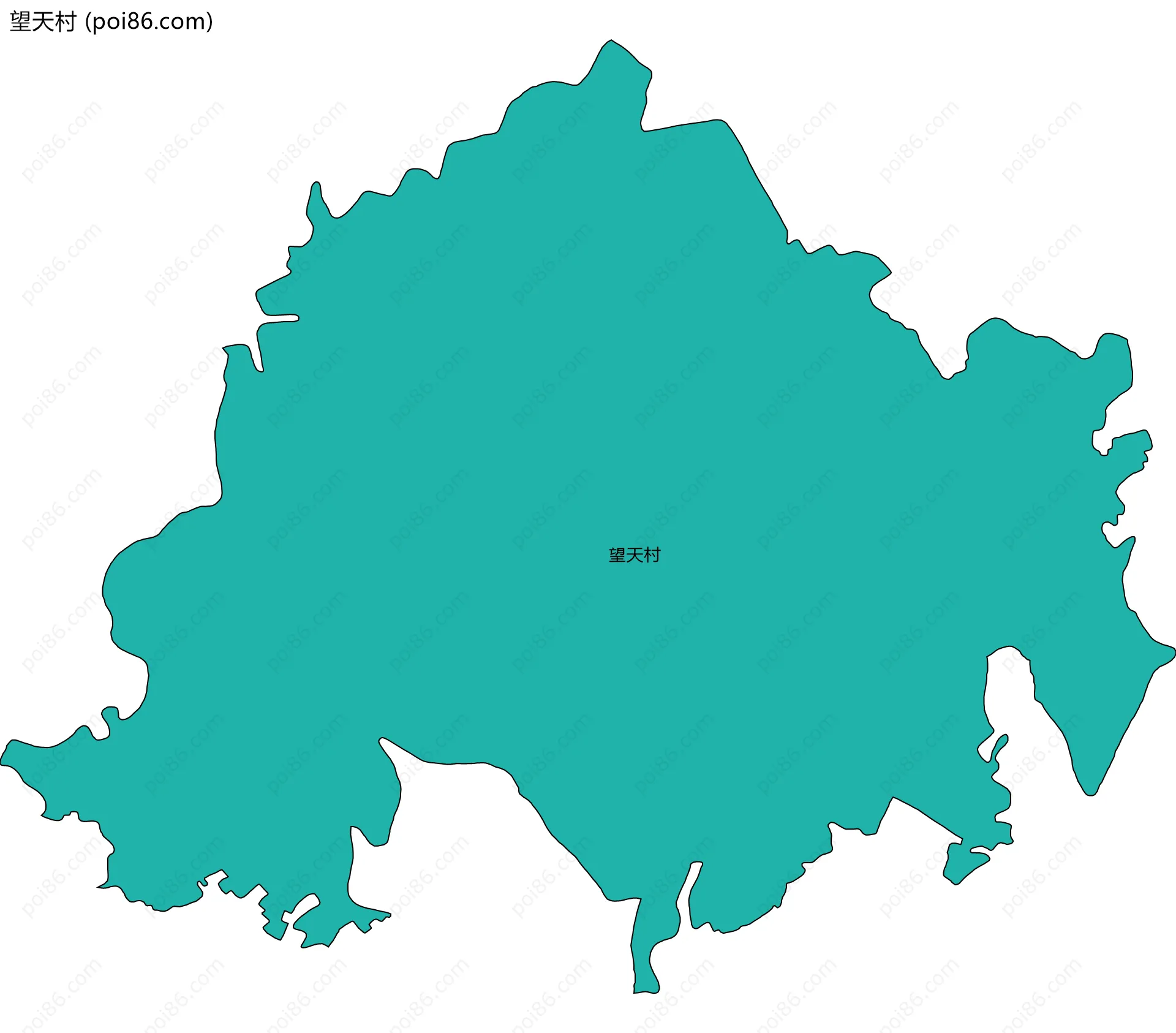 望天村边界地图