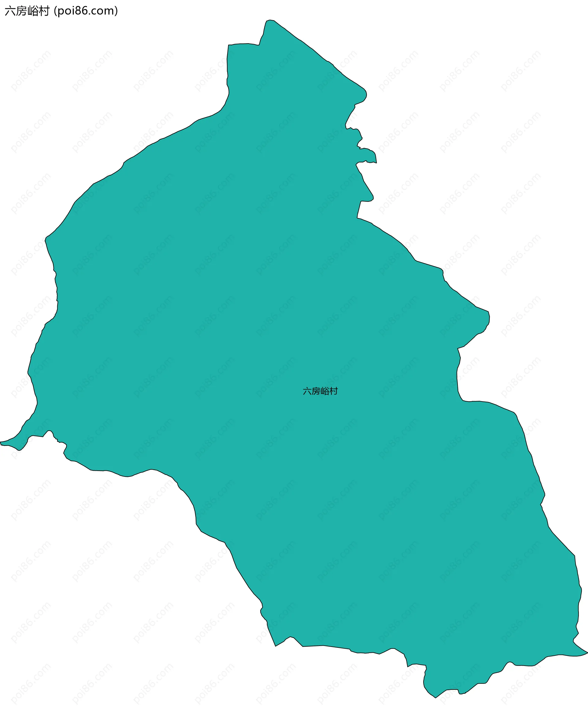 六房峪村边界地图