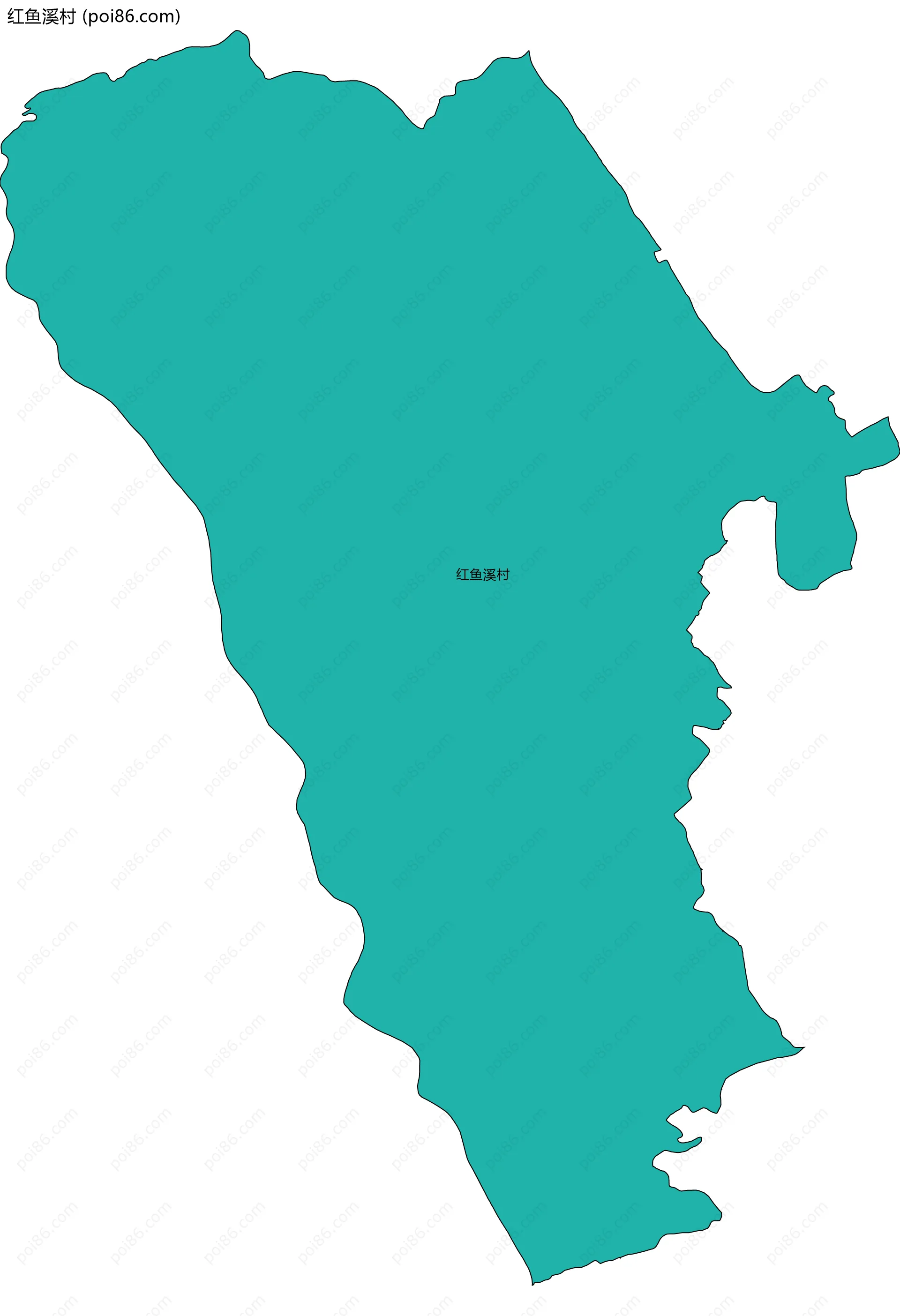 红鱼溪村边界地图